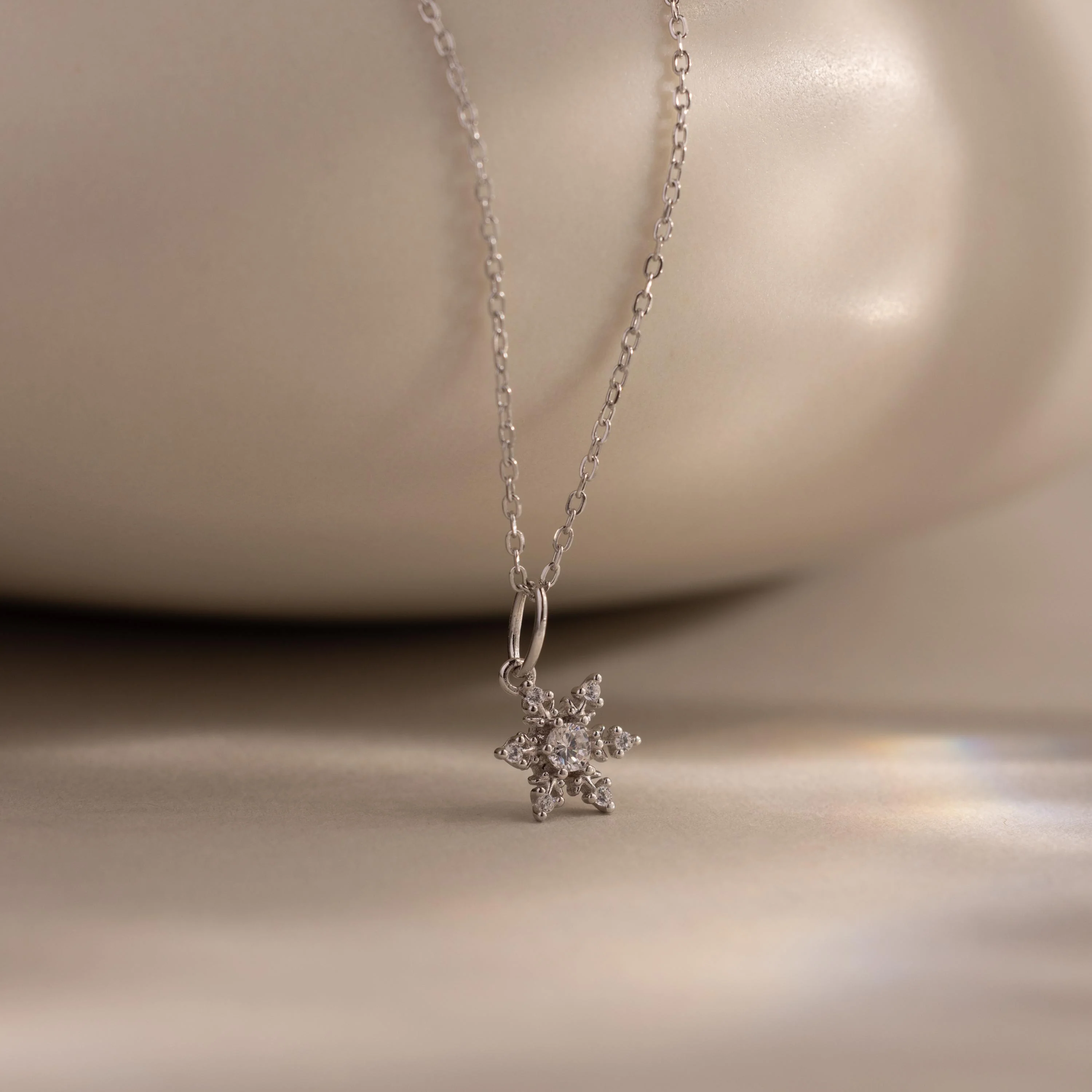 Diamond Snowflake Necklace - Image 2