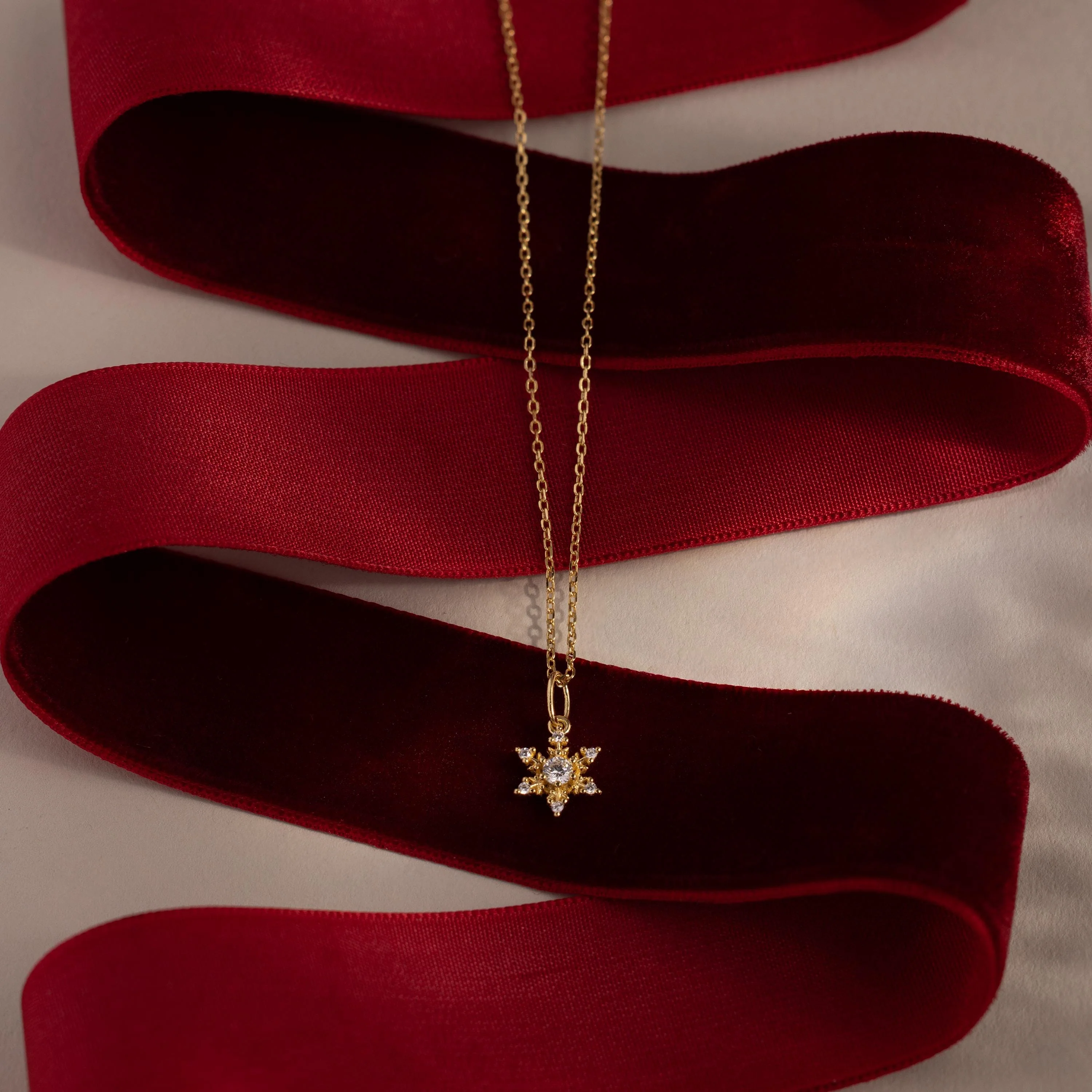 Diamond Snowflake Necklace - Image 6