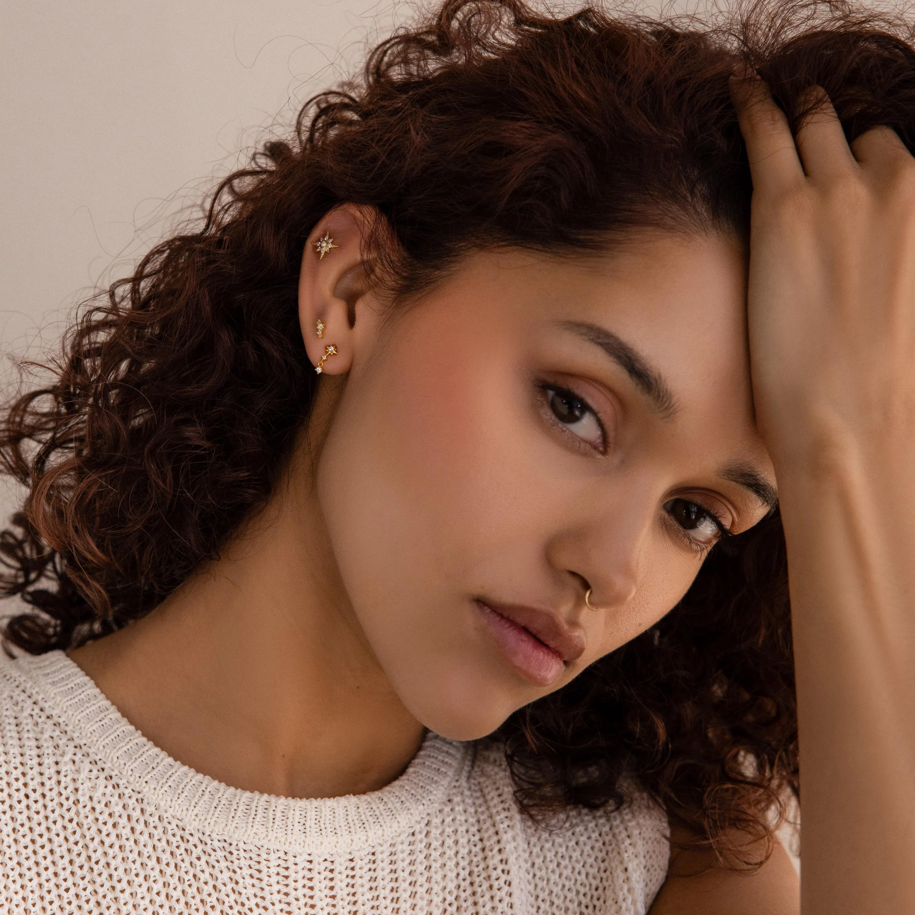 Diamond Starburst Drop Studs - Image 6