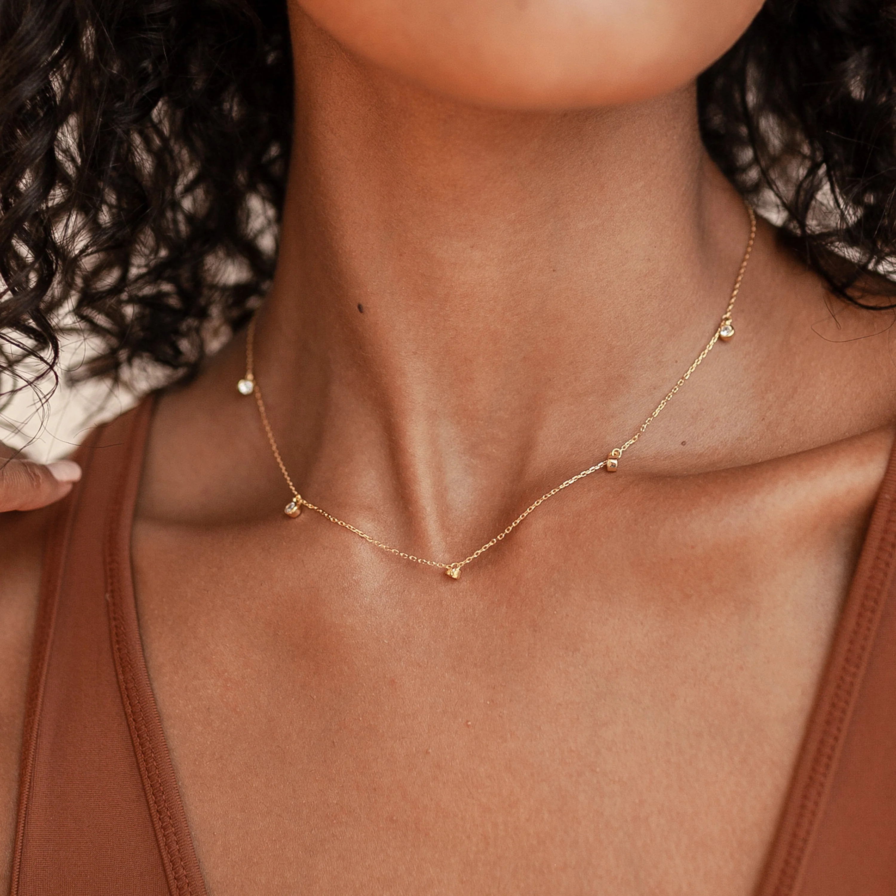 Diamond Station Necklace - Image 5