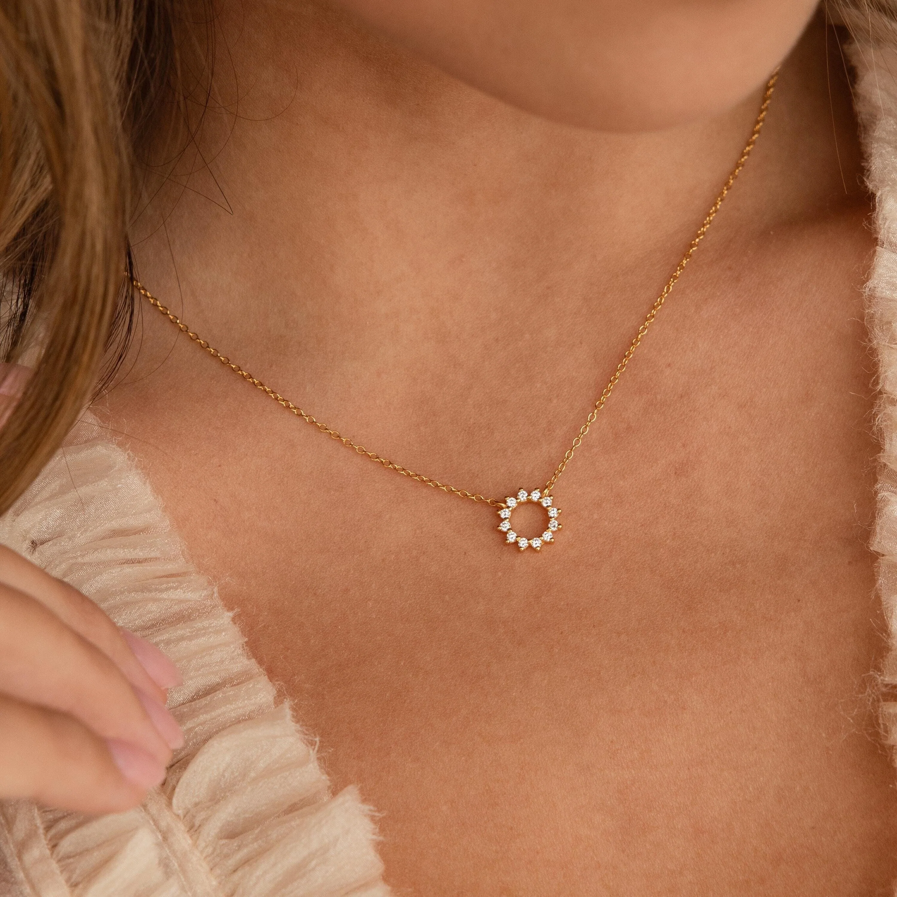 Diamond Sun Necklace - Image 2