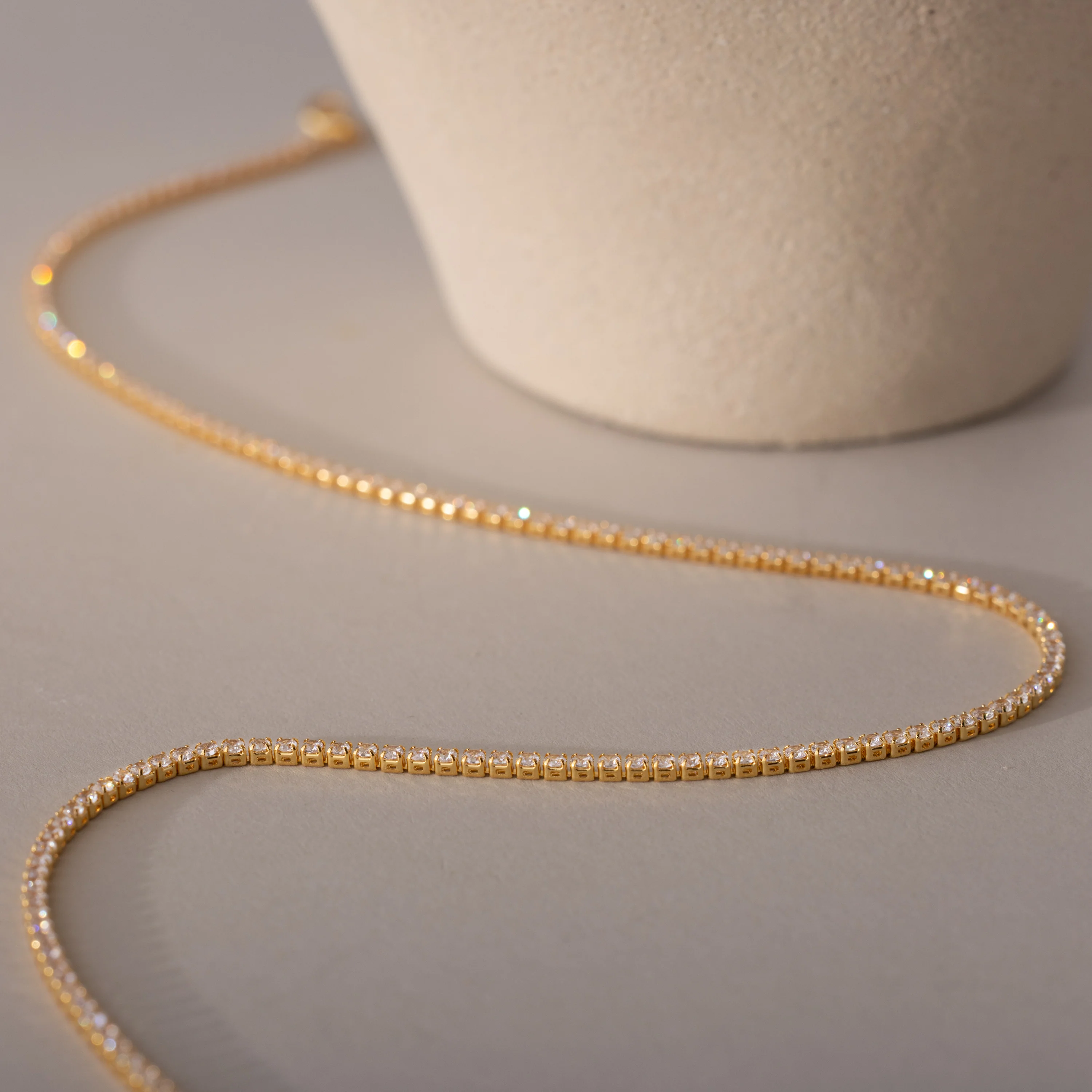 Diamond Tennis Choker Necklace - Image 6