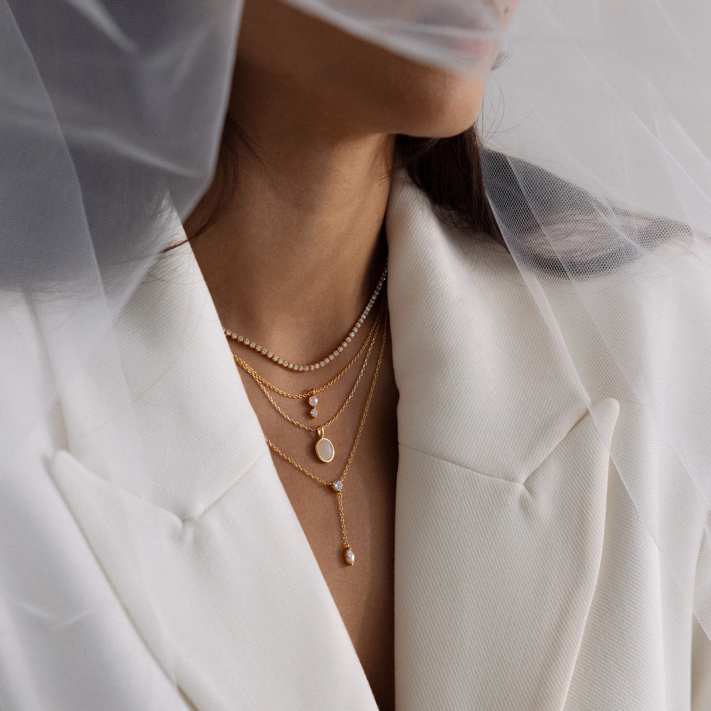 Diamond Tennis Choker Necklace - Image 7