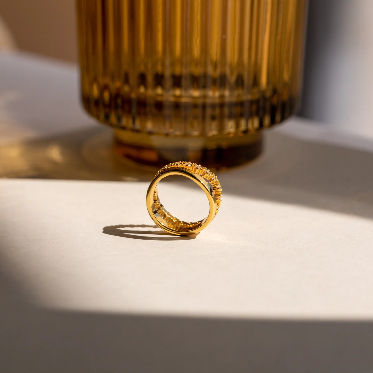 Wave Diamond Duo Ring - Image 7
