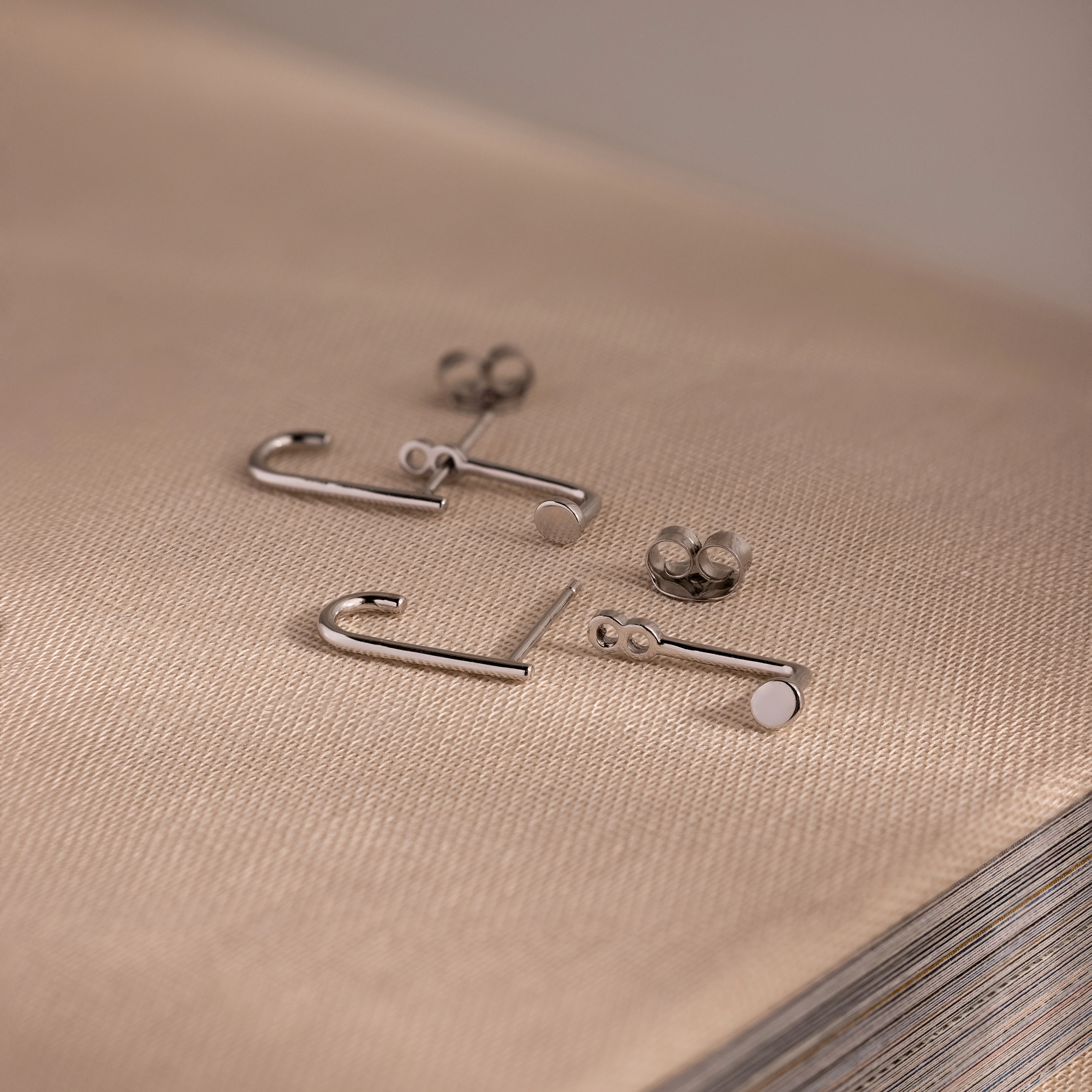 Dot Ear Jackets in Silver - Image 2