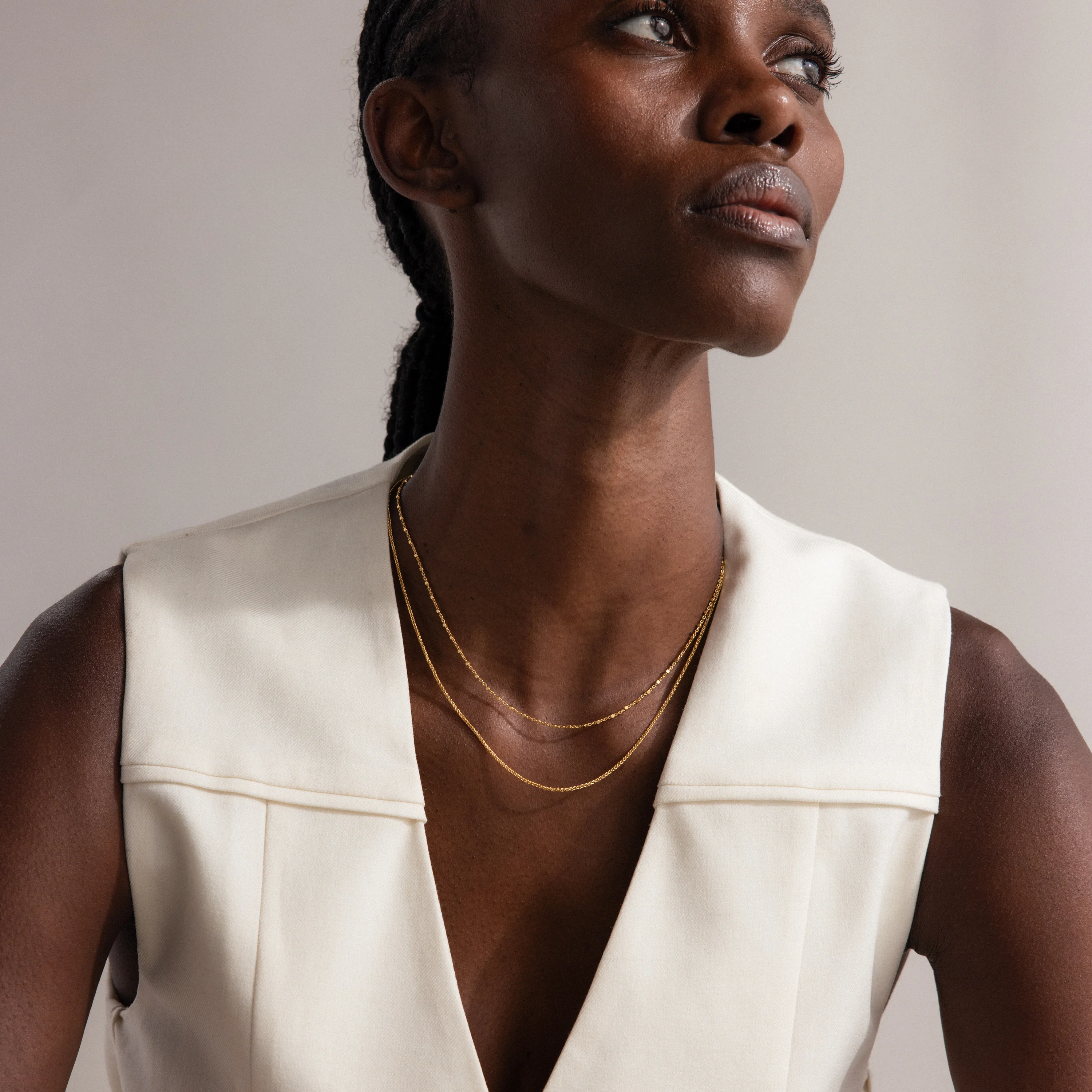 Dot Station Necklace in 18K Gold - Image 6