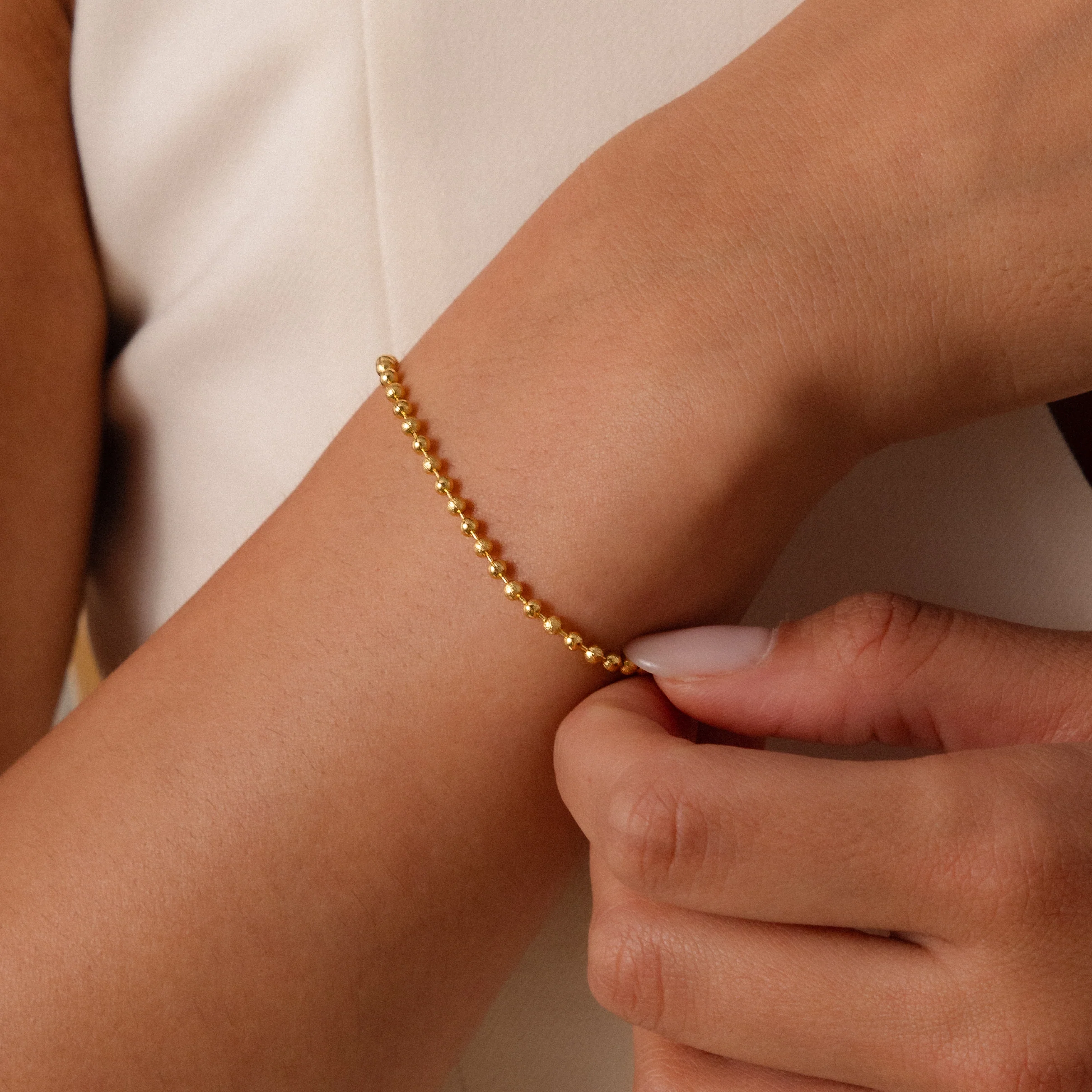 Dune Beaded Bracelet in 18K Gold - Image 2