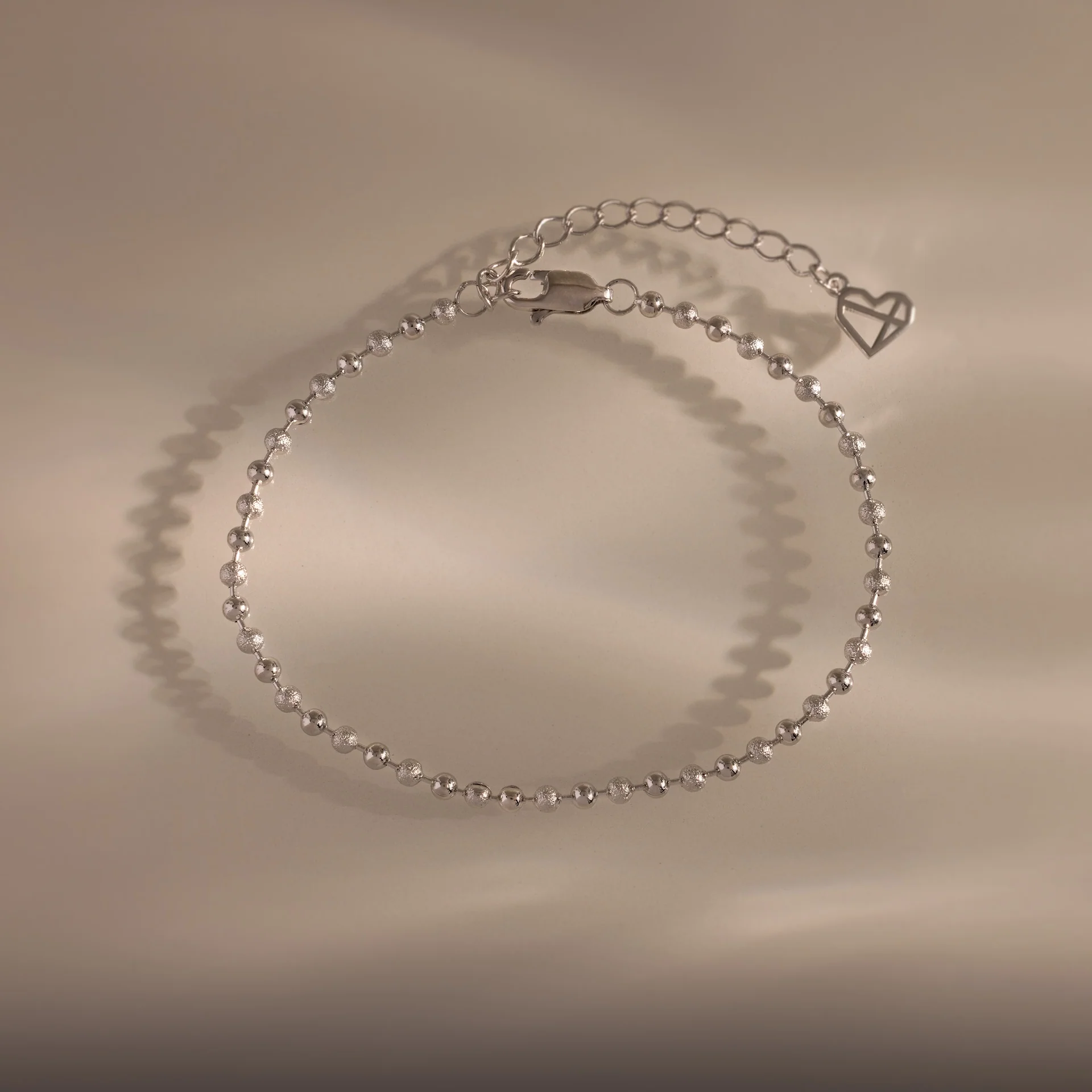 Dune Beaded Bracelet in Silver