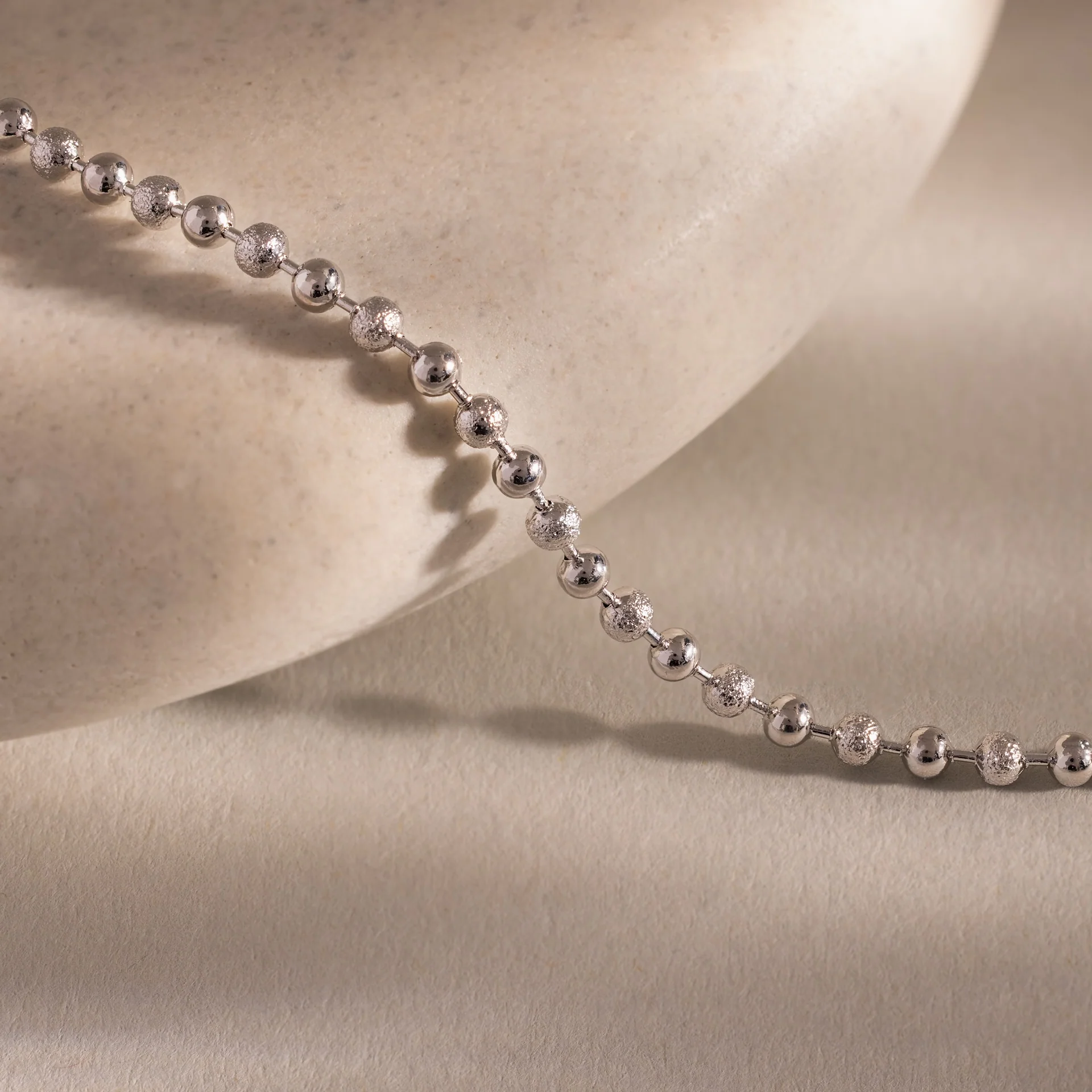 Dune Beaded Bracelet in Silver - Image 3
