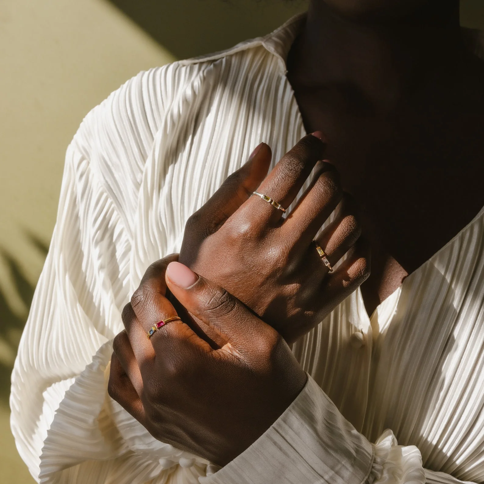 Duo Baguette Birthstone Ring - Image 4