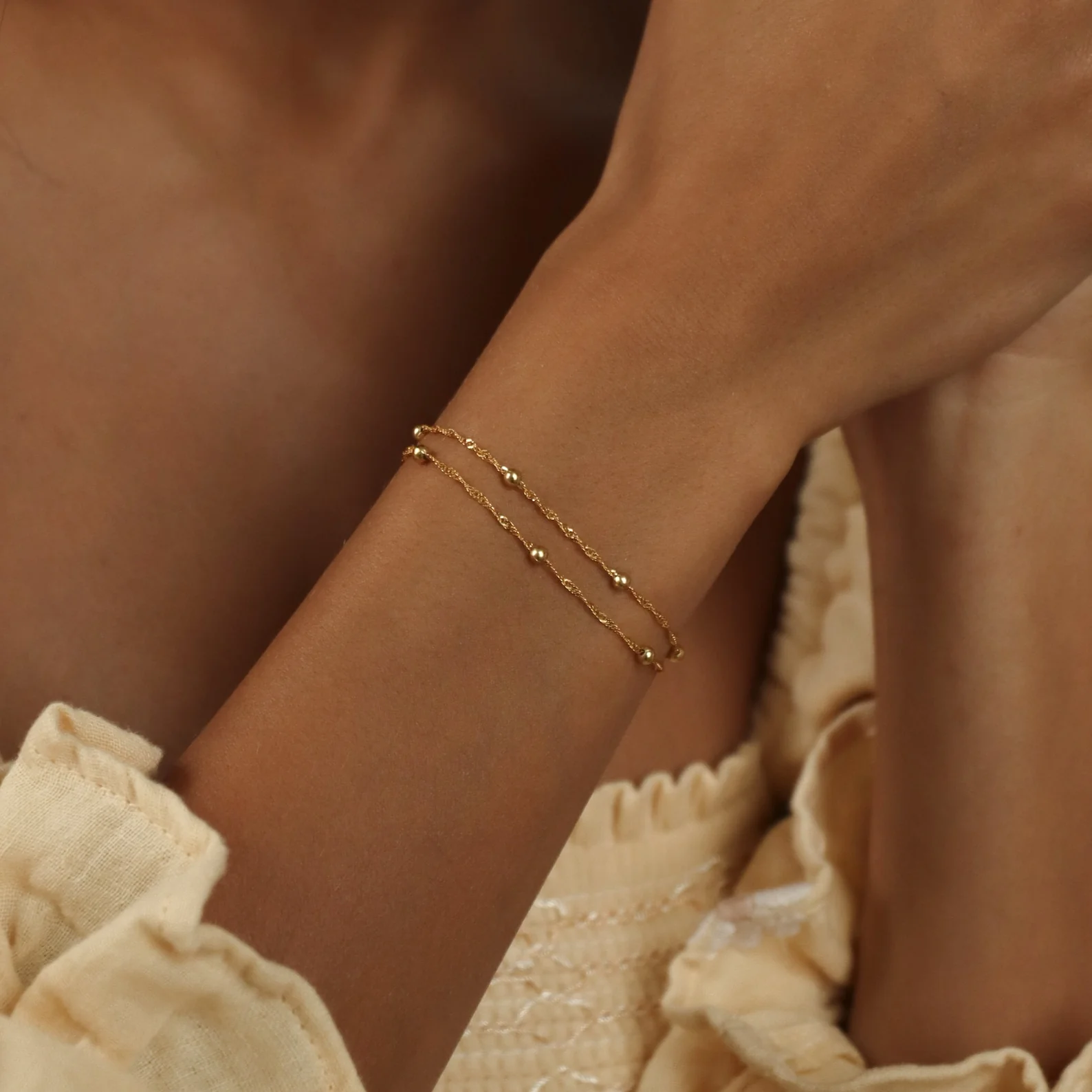 Duo Bead Chain Bracelet - Image 4