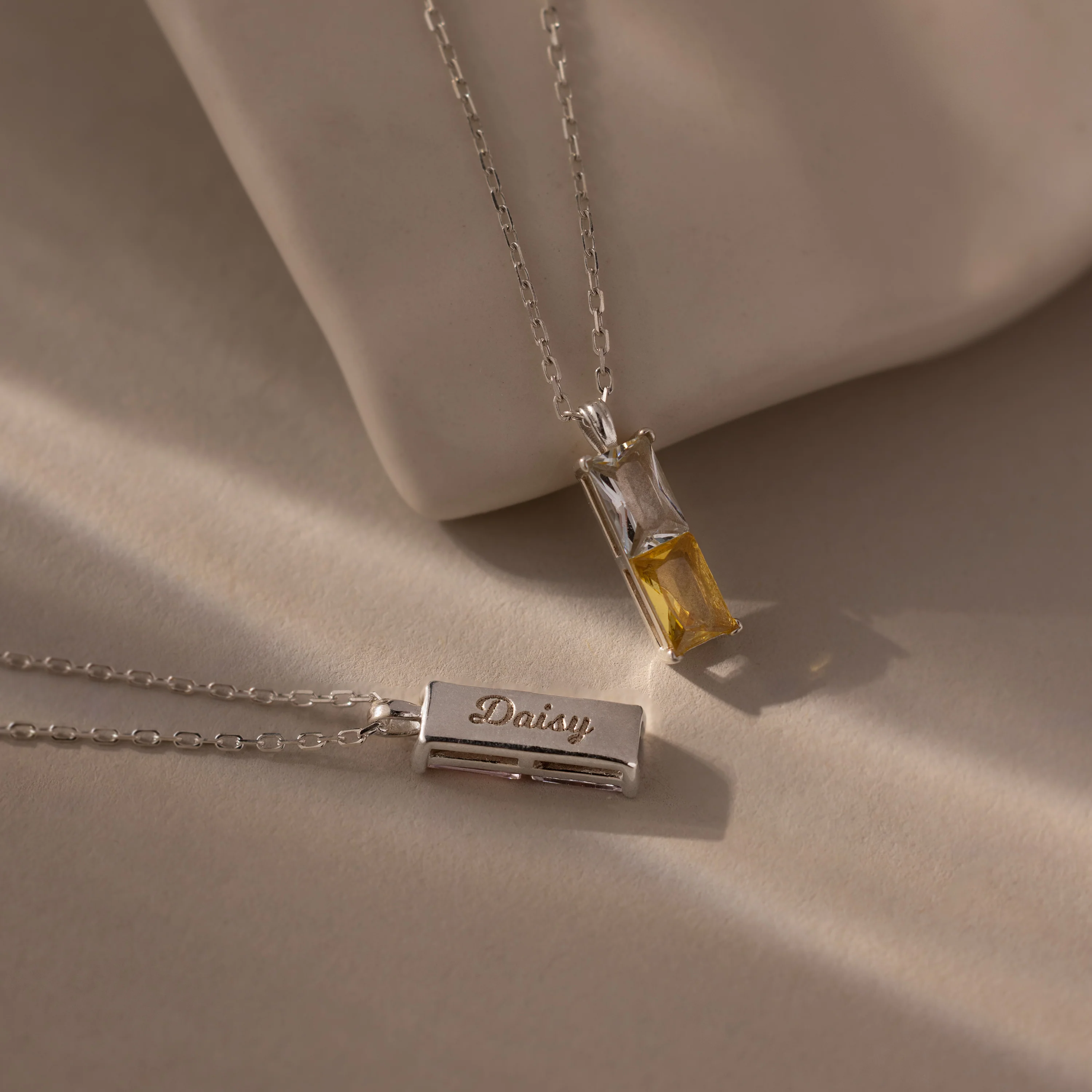 Duo Birthstone Name Necklace - Image 5