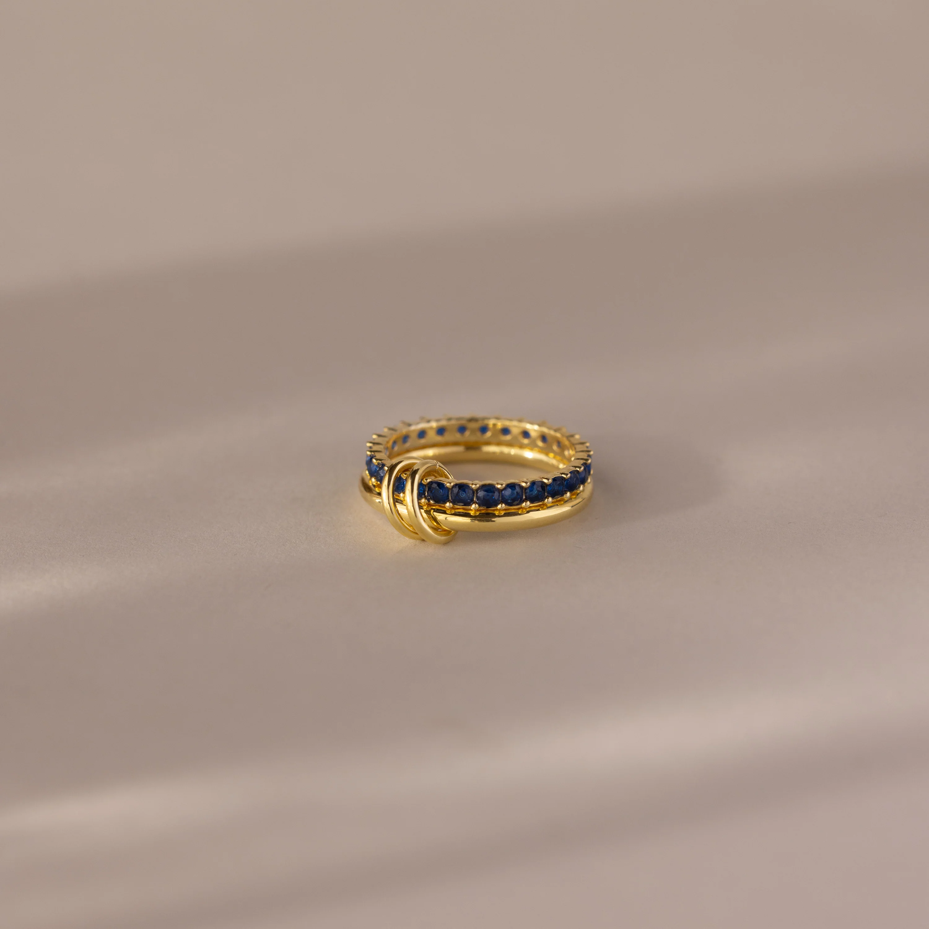 Duo Birthstone Tennis Linked Ring Set - Image 14