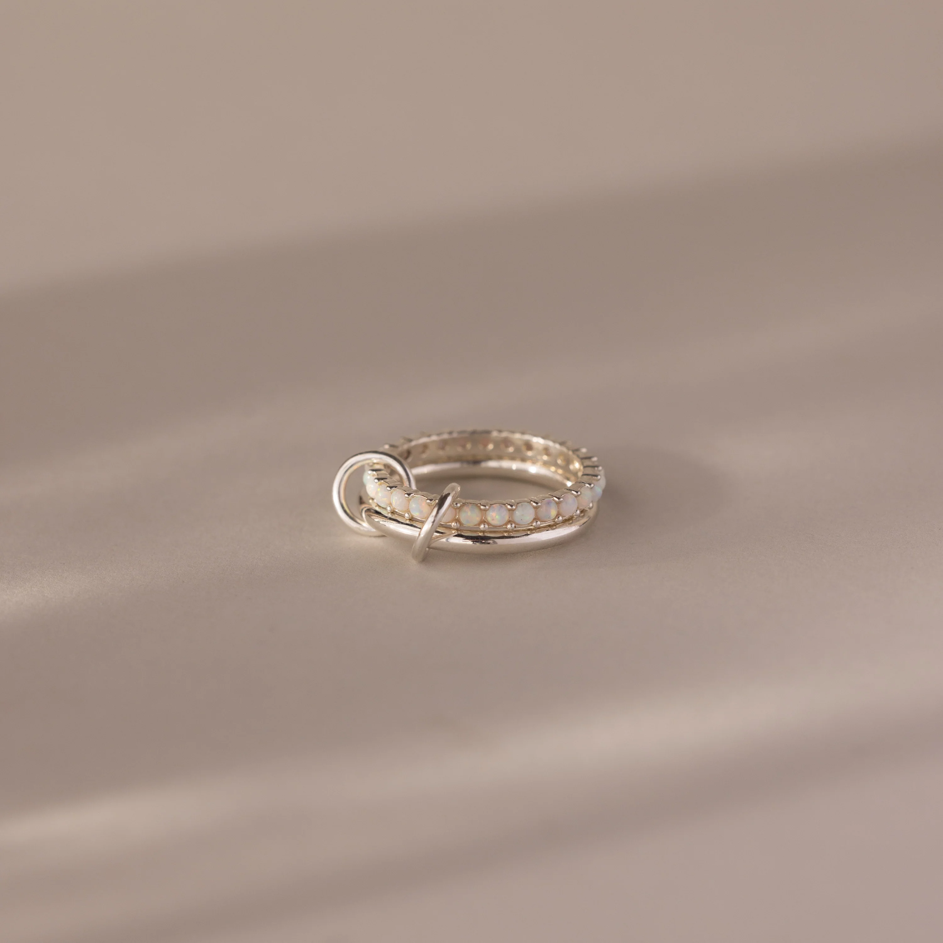 Duo Emerald Tennis Linked Ring Set - Image 3