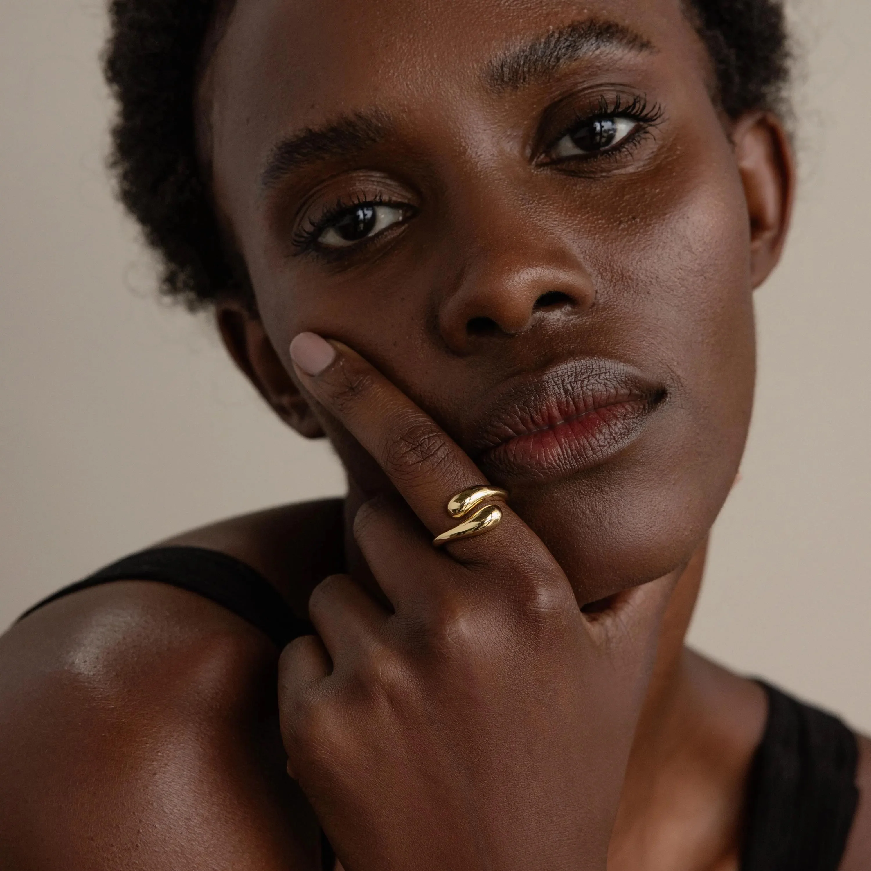Duo Dome Ring in 18K Gold - Image 4