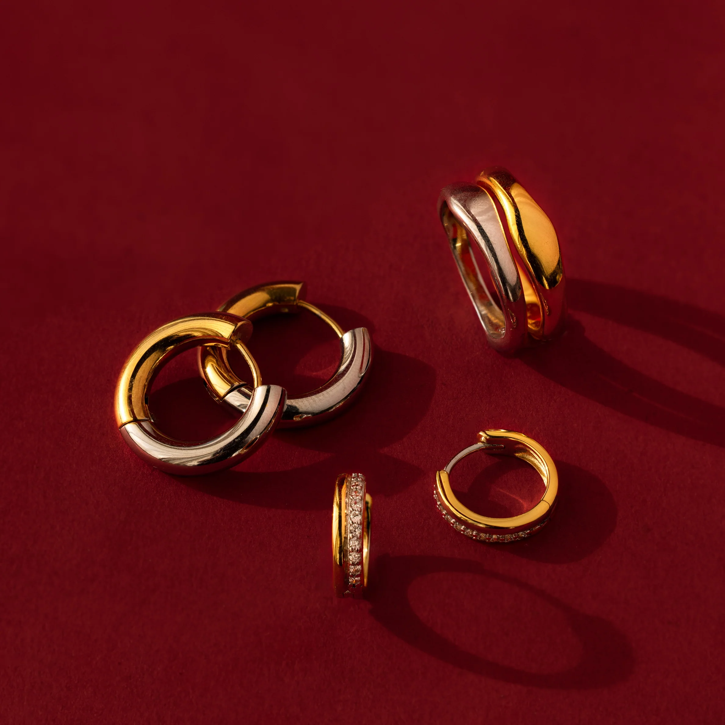 Duo Form Ring Set in 18K Gold - Image 7