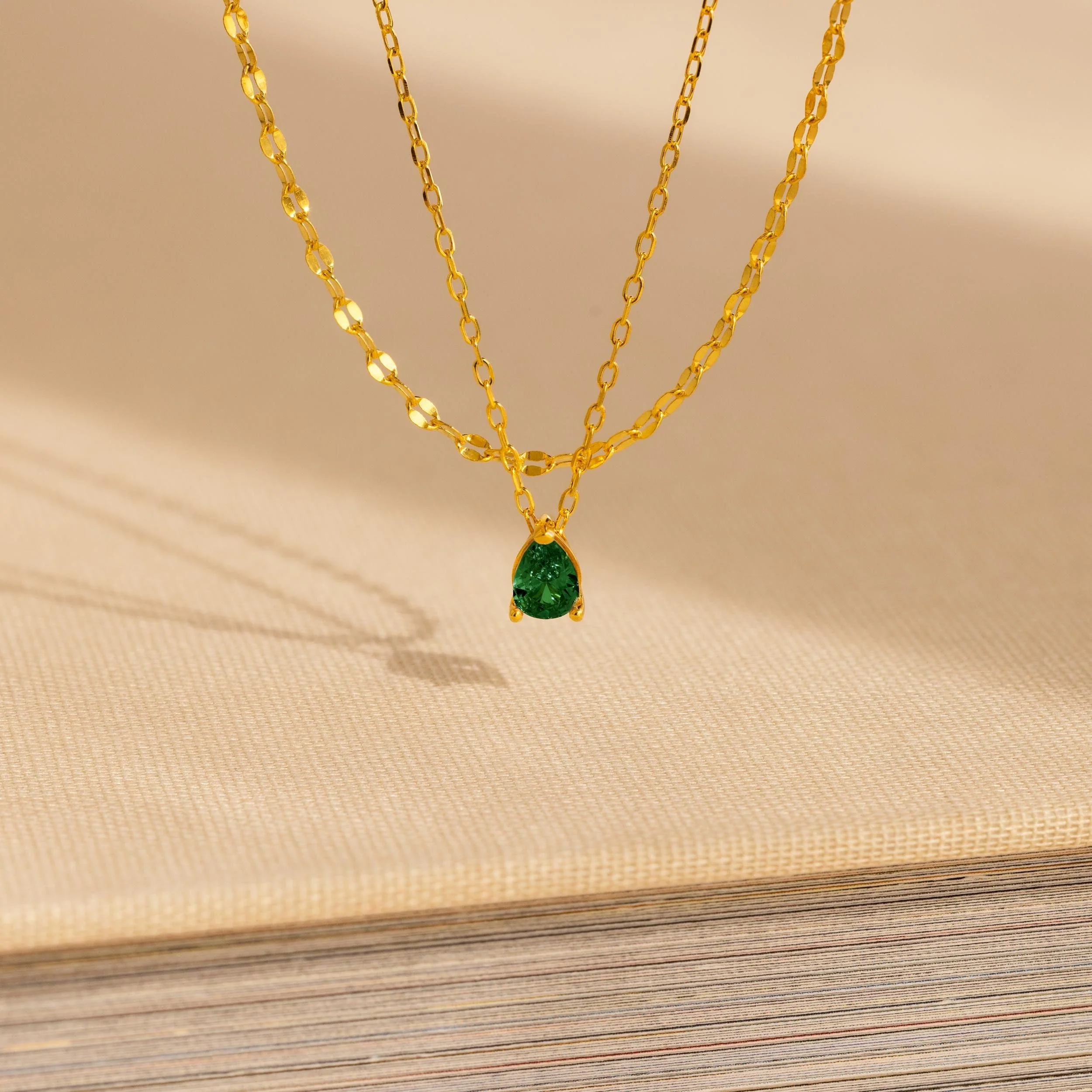 Duo Layered Birthstone Necklace - Image 6