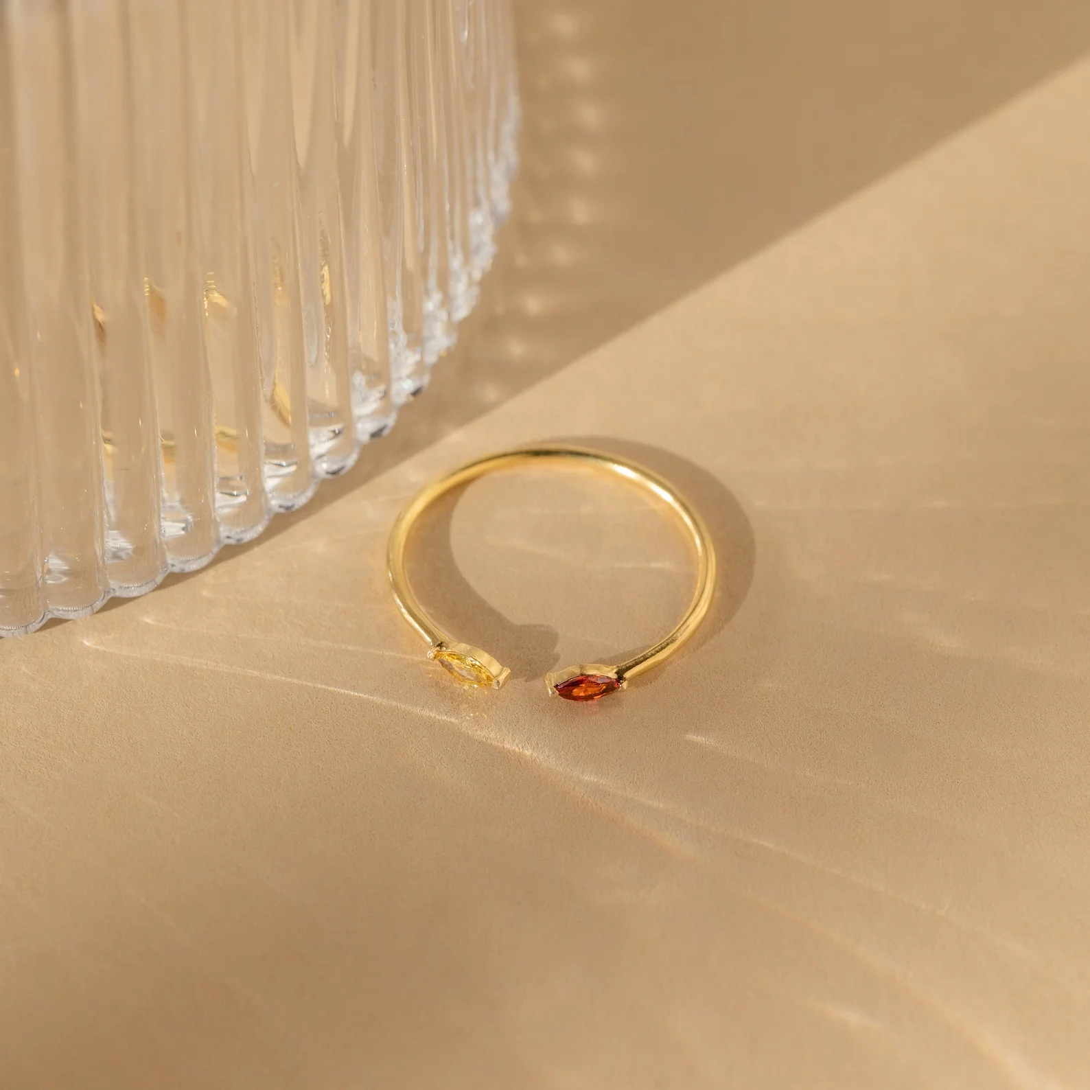 Duo Marquise Birthstone Ring - Image 3