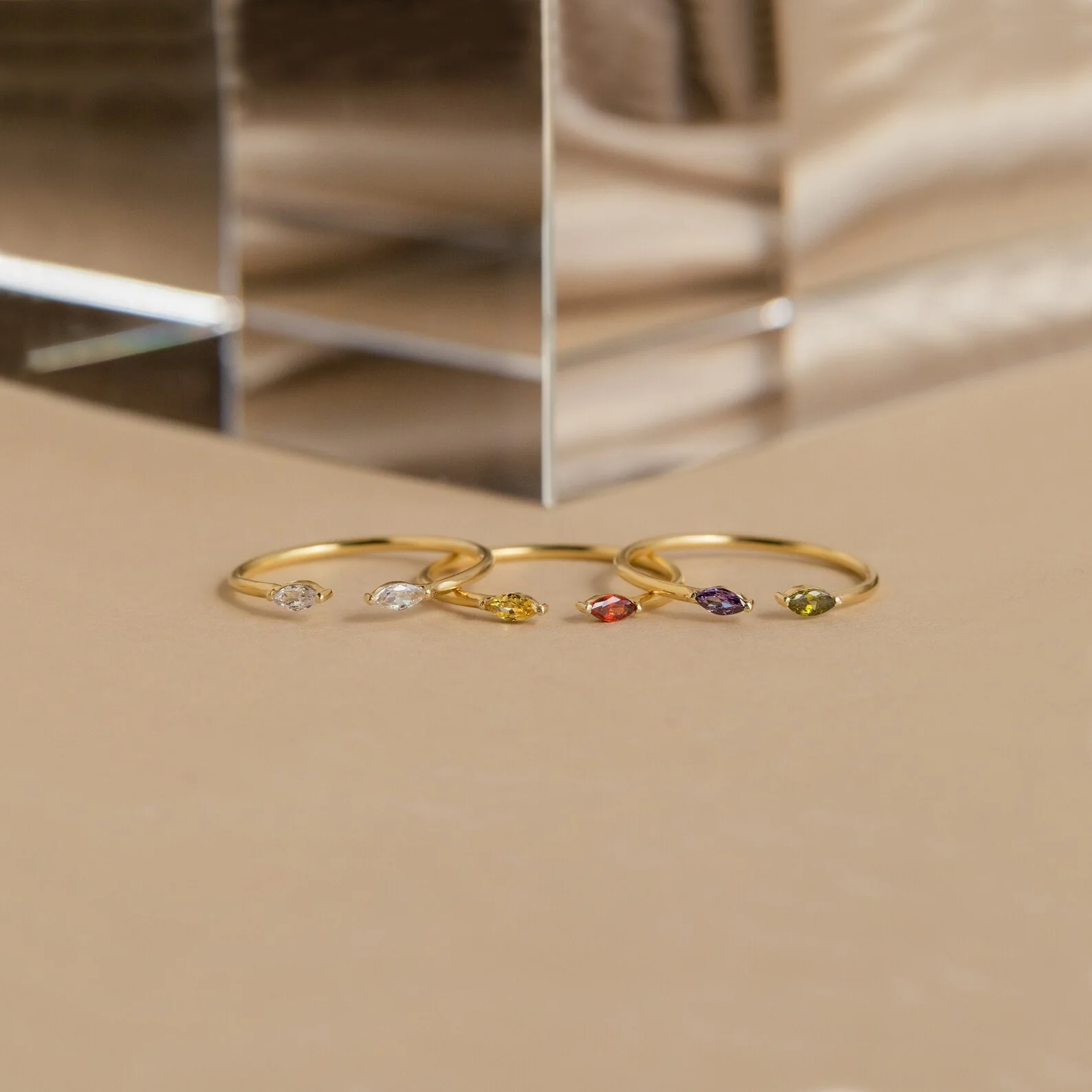 Duo Marquise Birthstone Ring - Image 5