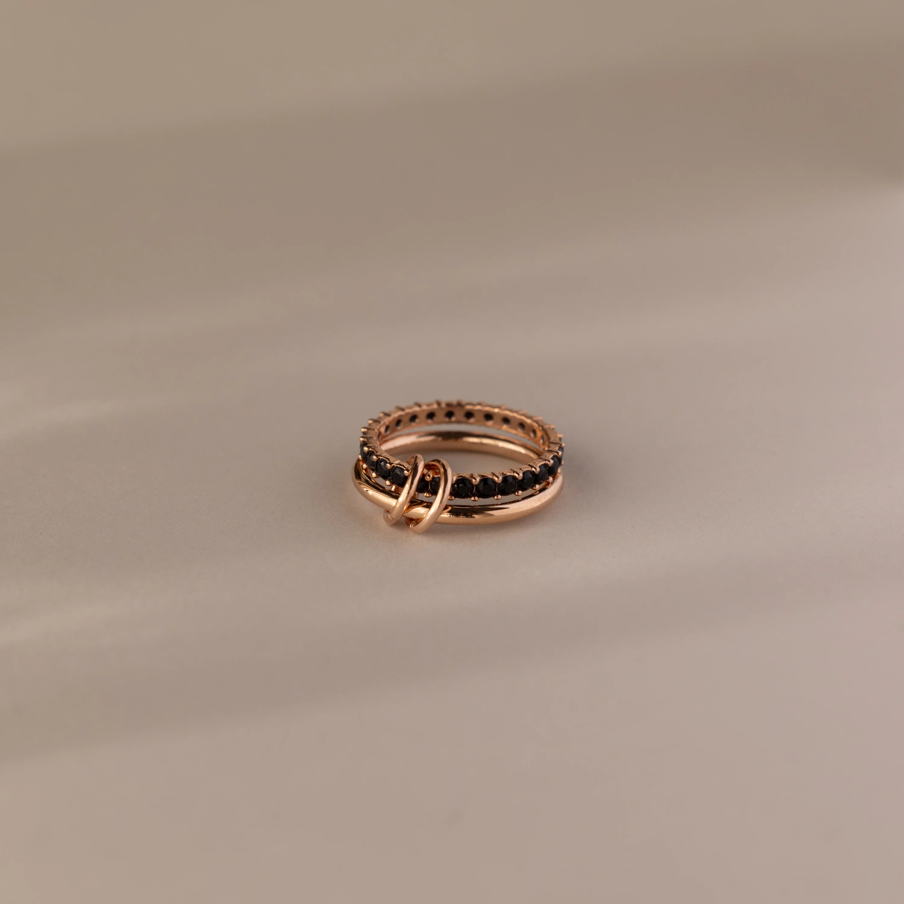 Duo Onyx Tennis Linked Ring Set - Image 5