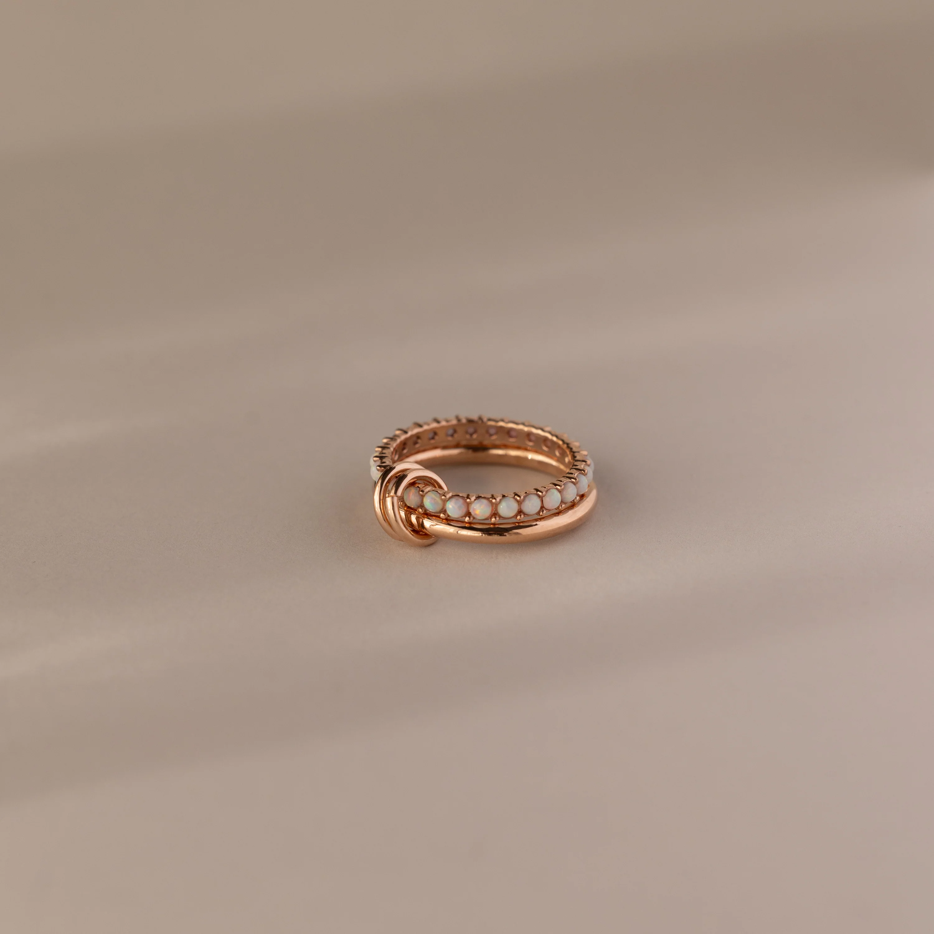 Duo Opal Tennis Linked Ring Set - Image 5