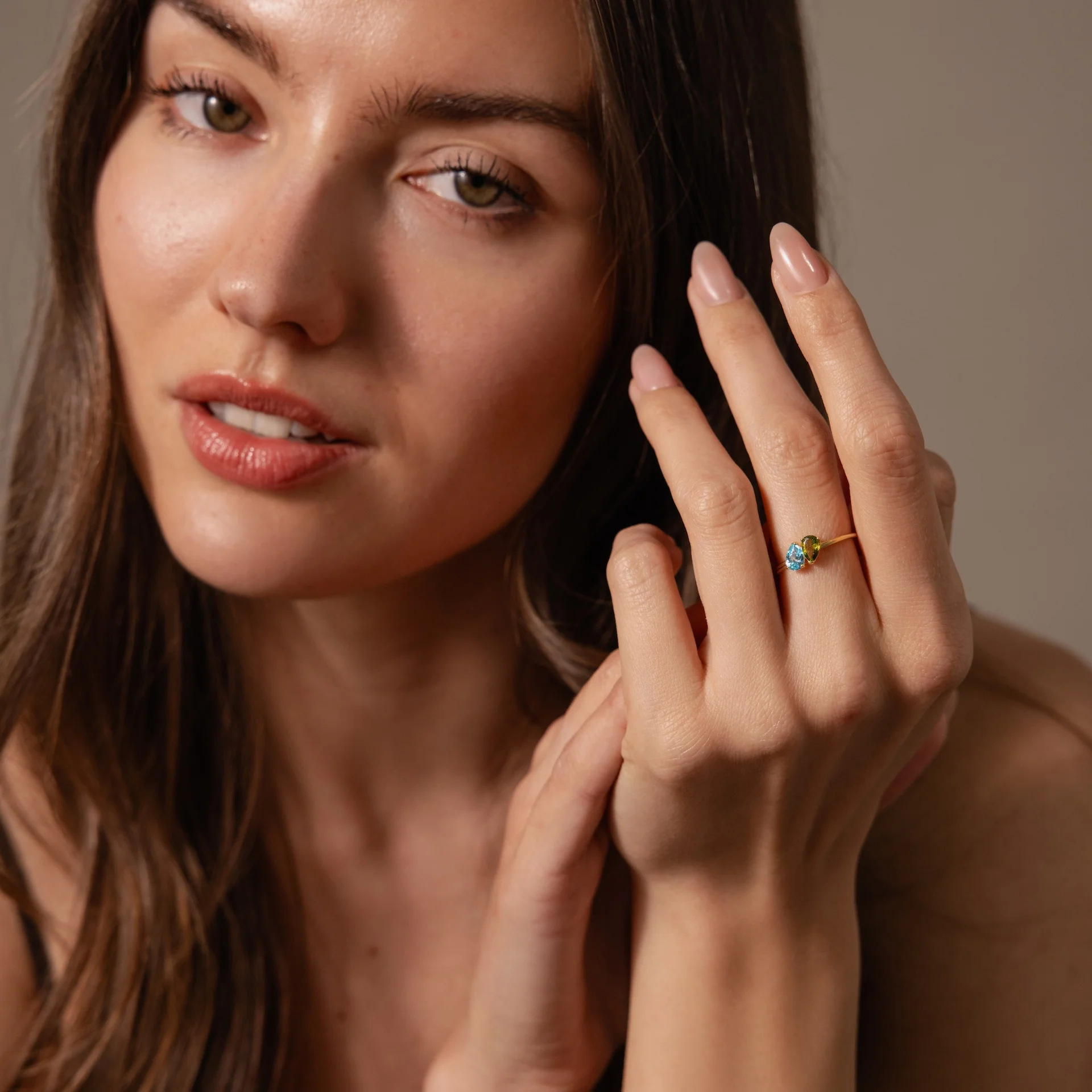 Duo Pear Toi Et Moi Ring in 18K Gold - Image 4