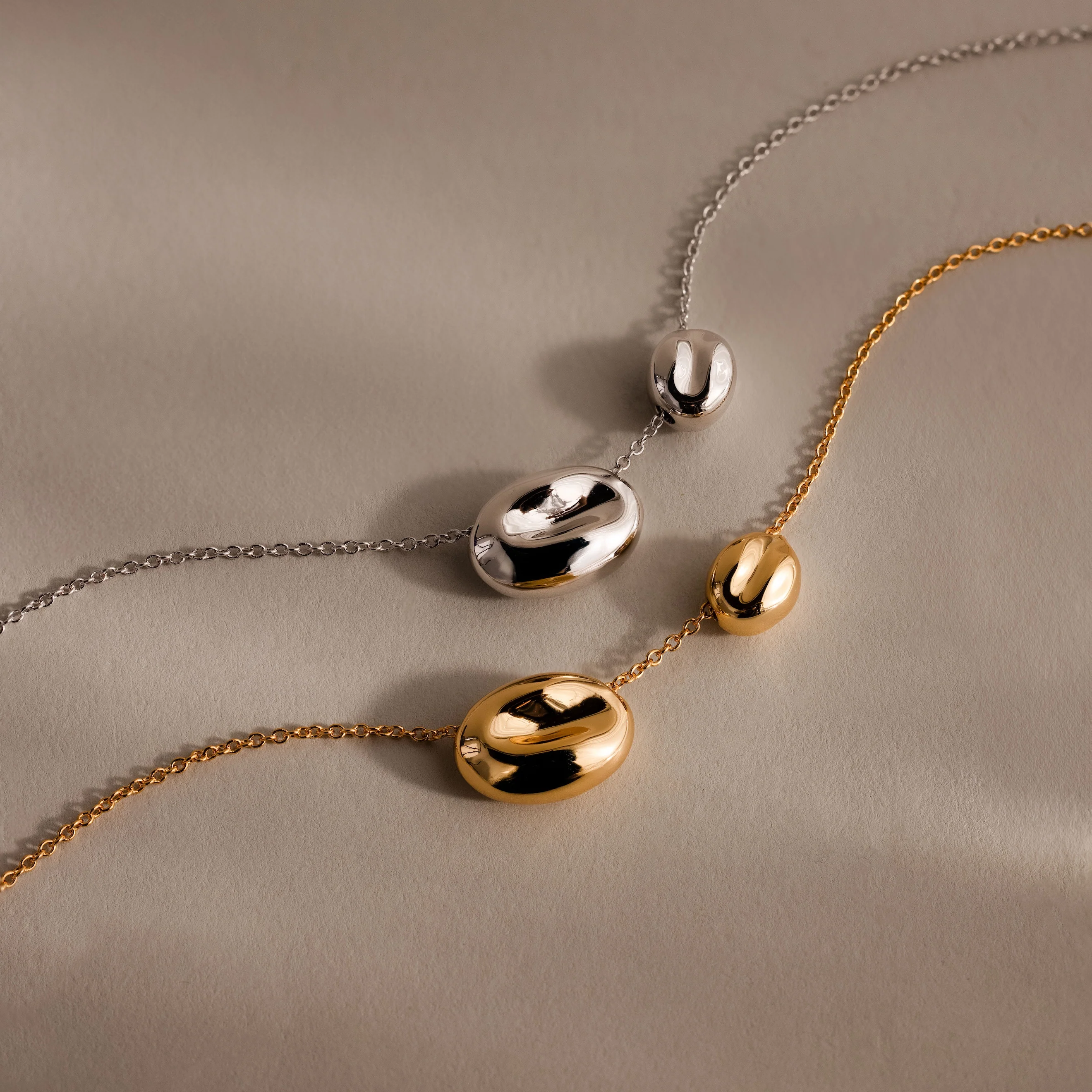 Duo Pebble Necklace - Image 4