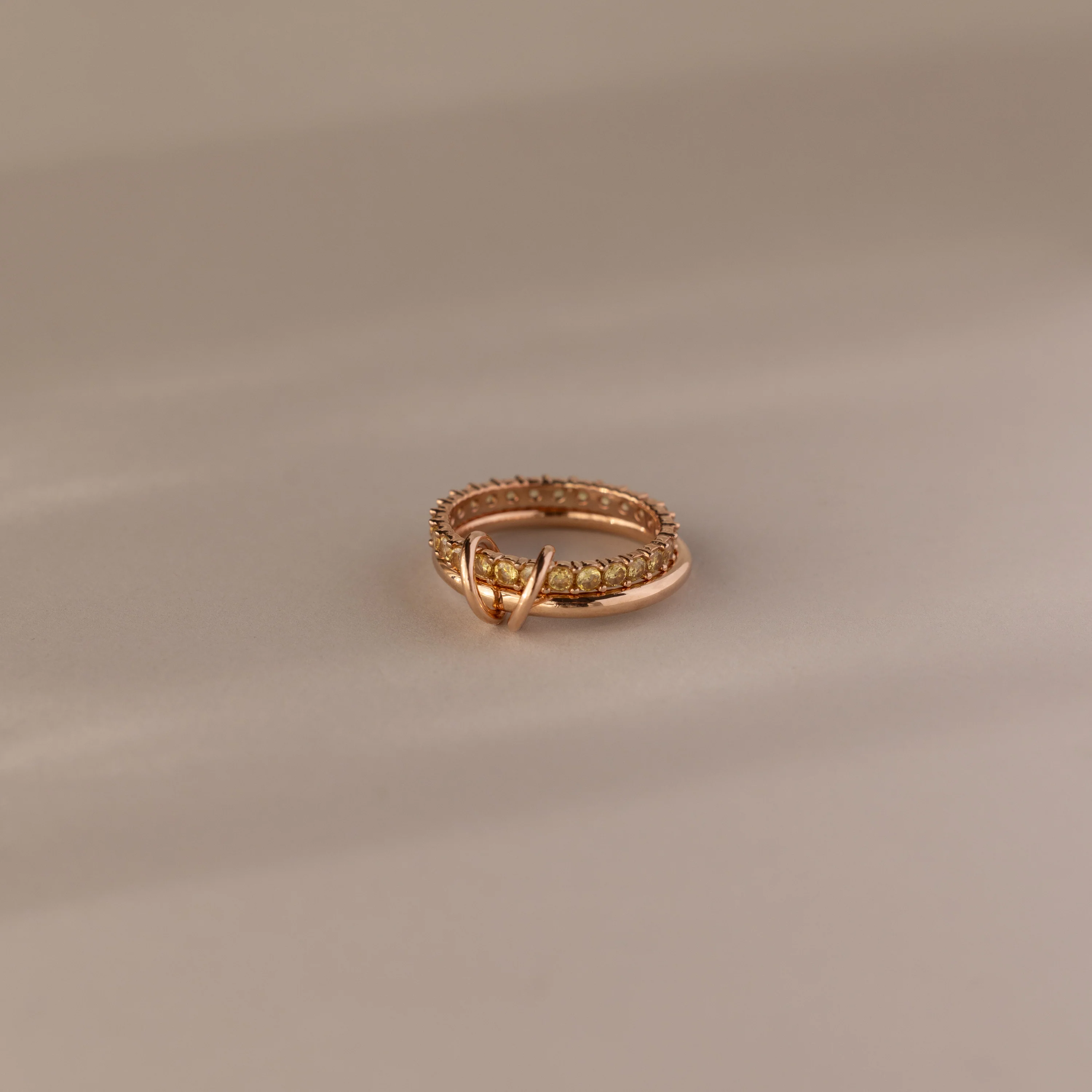 Duo Topaz Tennis Linked Ring Set - Image 5