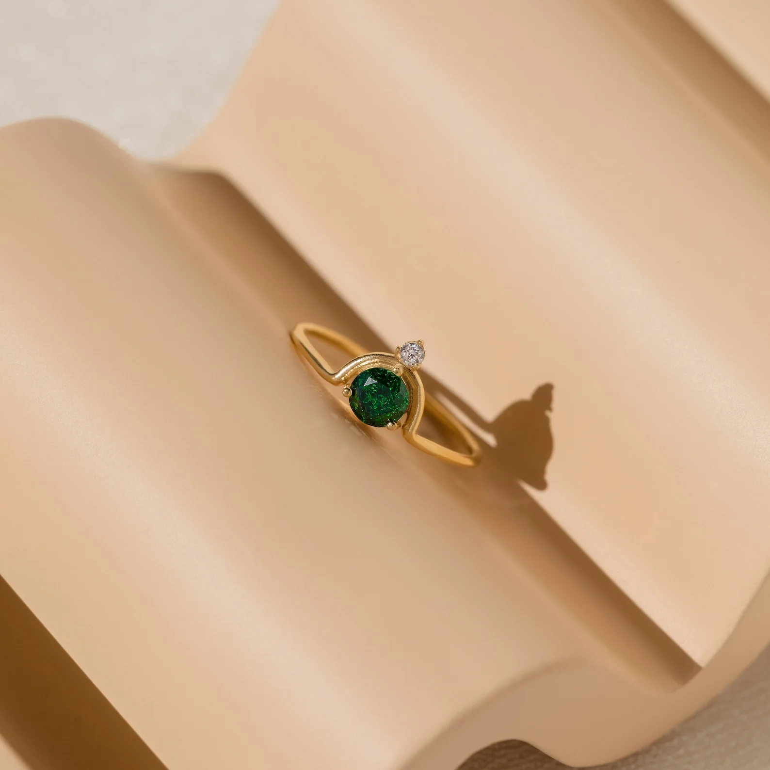Duo Vintage Birthstone Ring - Image 3