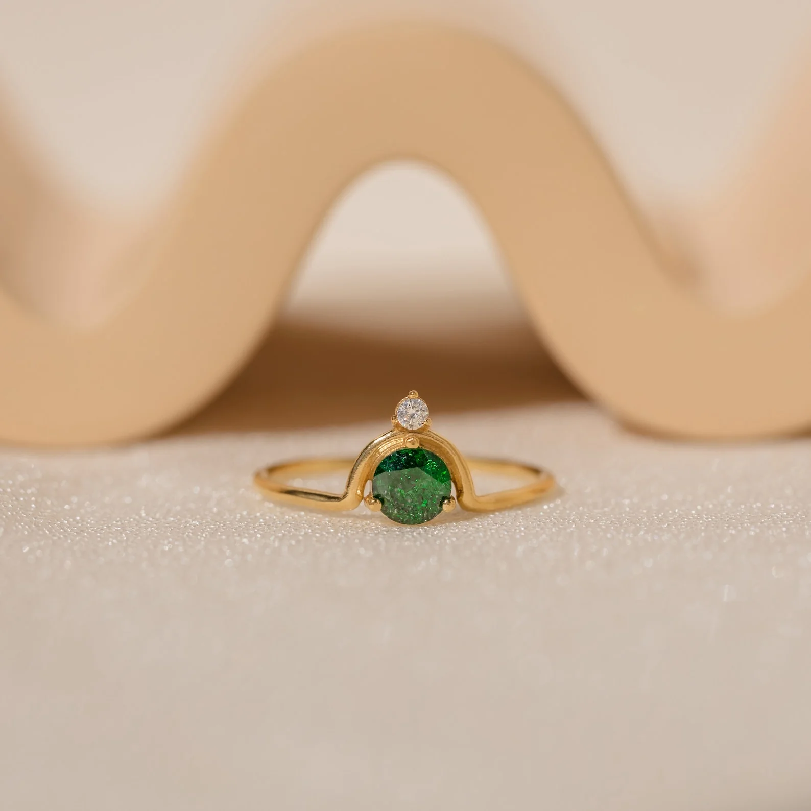 Duo Vintage Birthstone Ring - Image 5