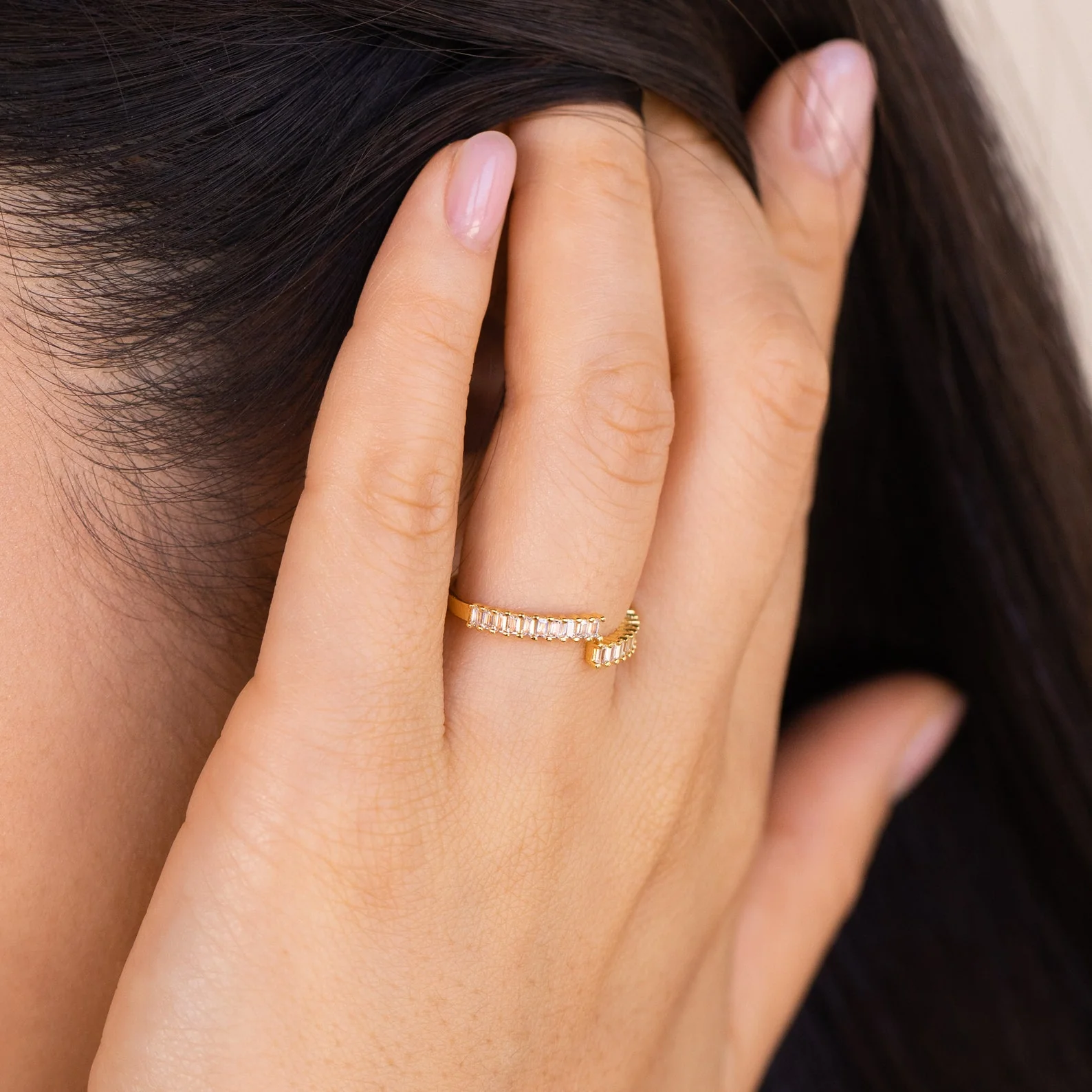 Elora Baguette Wrap Ring - Image 4