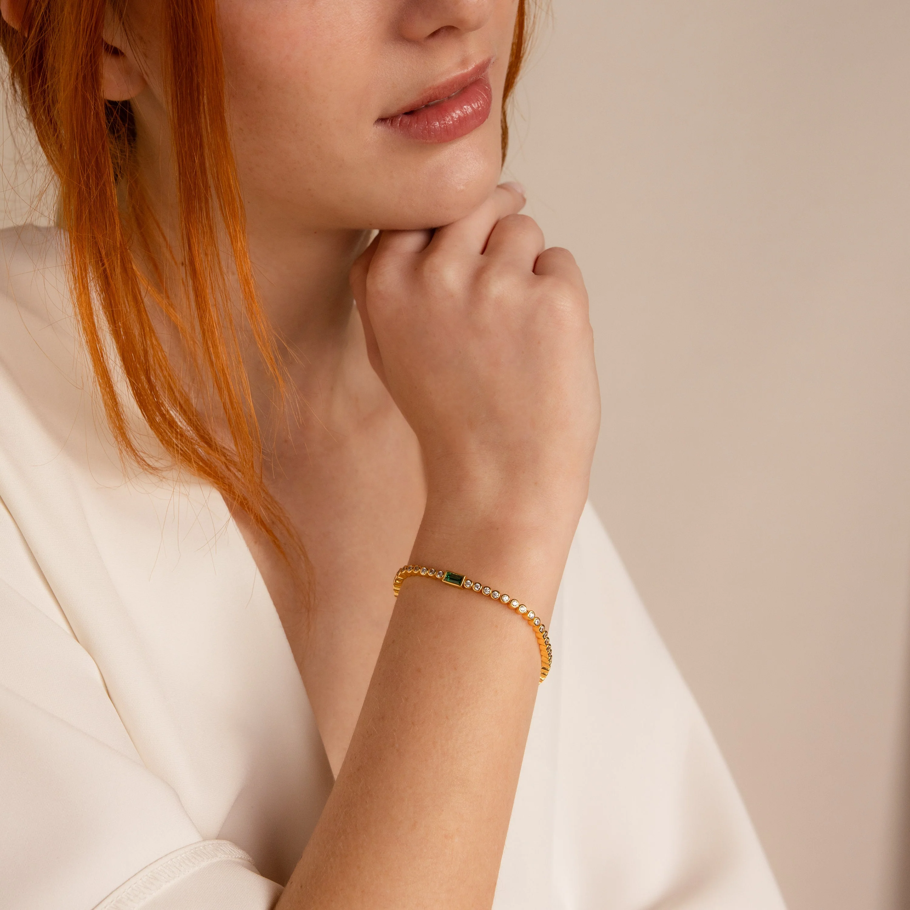 Emerald Baguette Tennis Bracelet - Image 4