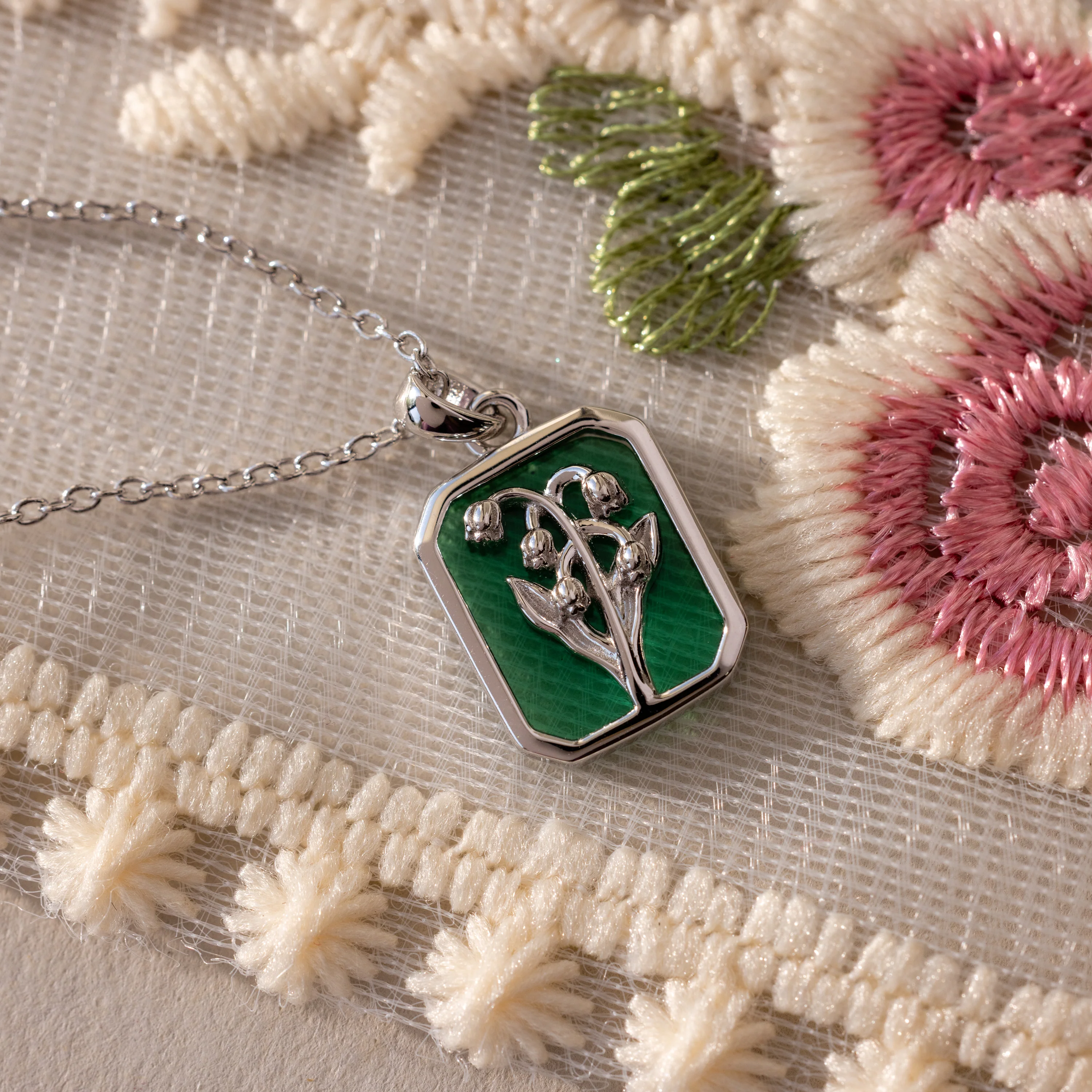 Emerald Birth Flower Charm Necklace - Image 5