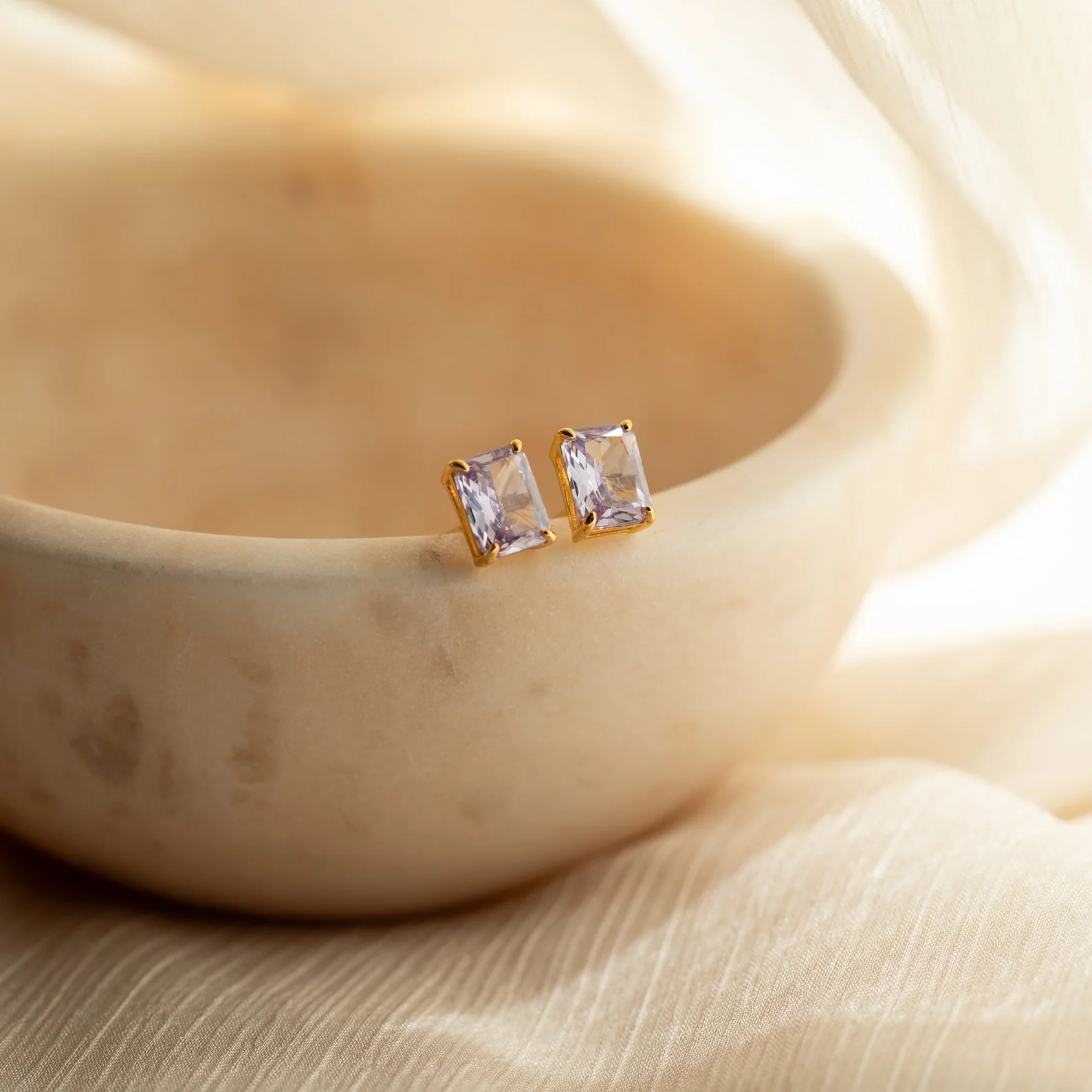 Emerald Birthstone Studs - Image 4