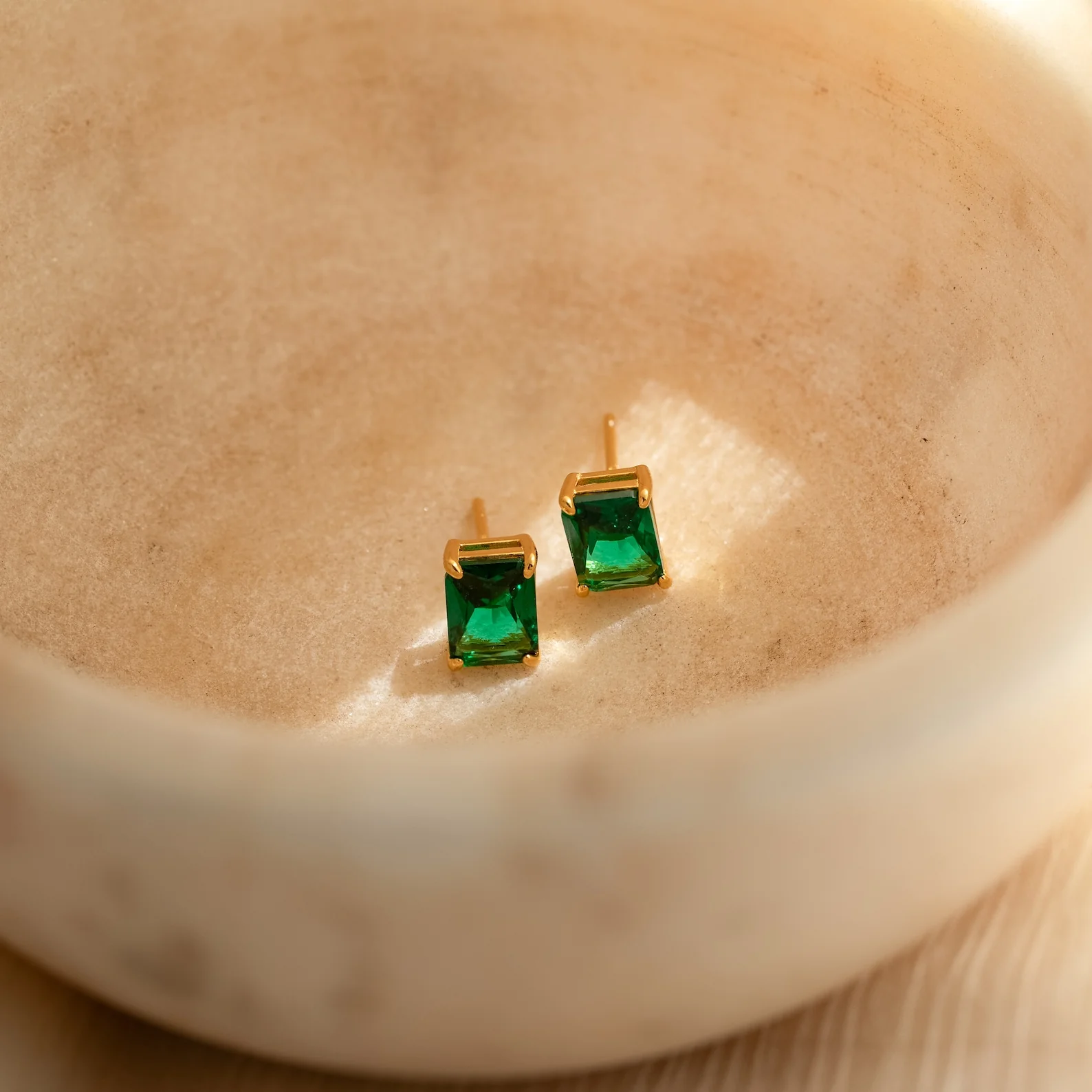 Emerald Birthstone Studs - Image 8