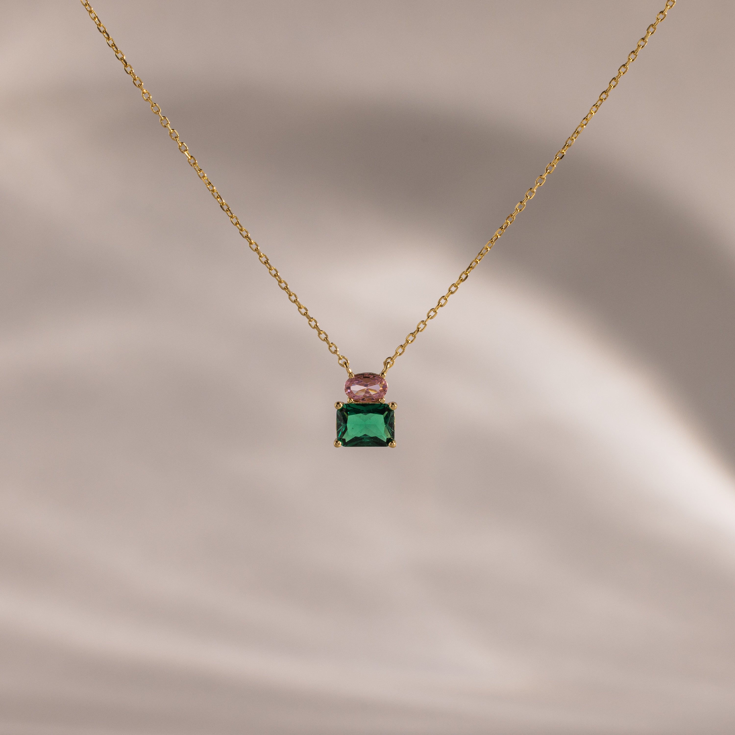 Emerald Bloom Necklace in 18K Gold - Image 3