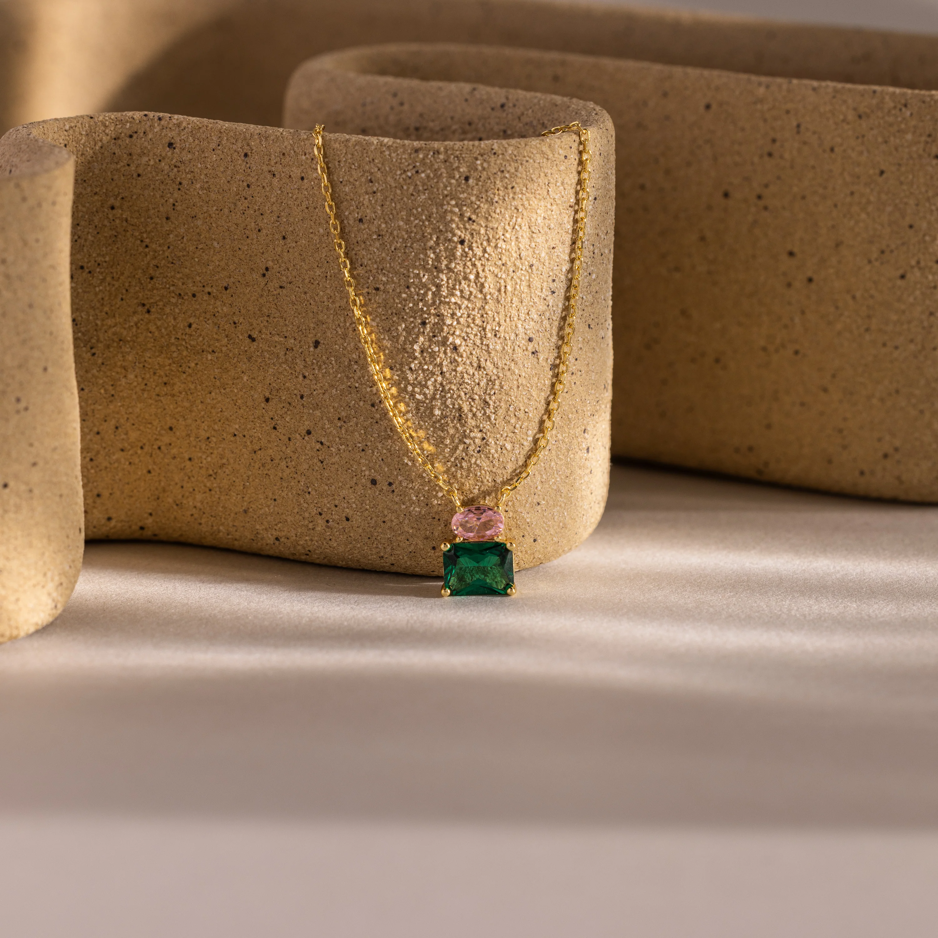 Emerald Bloom Necklace in 18K Gold - Image 5