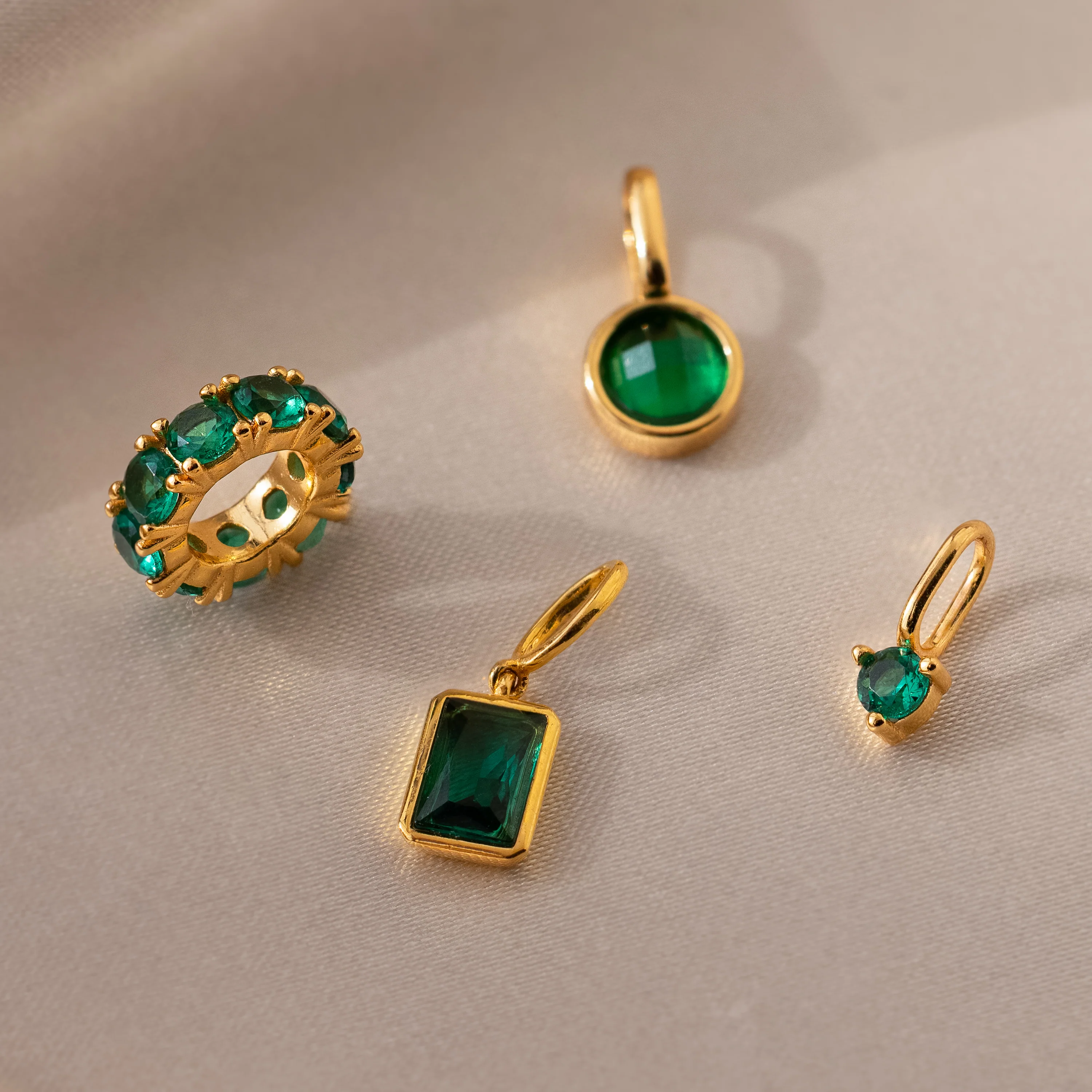 Emerald Cut Emerald Charm - Image 7