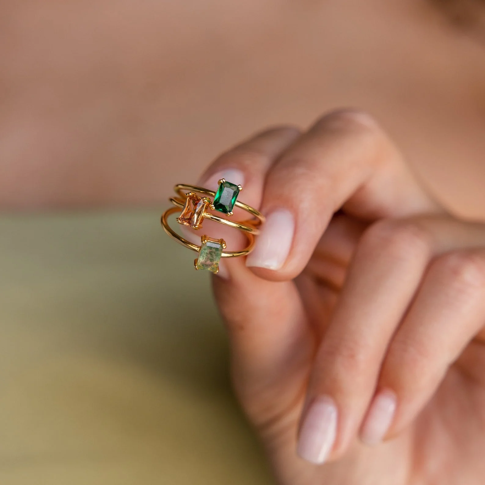 Emerald Cut Solitaire Rings - Image 2