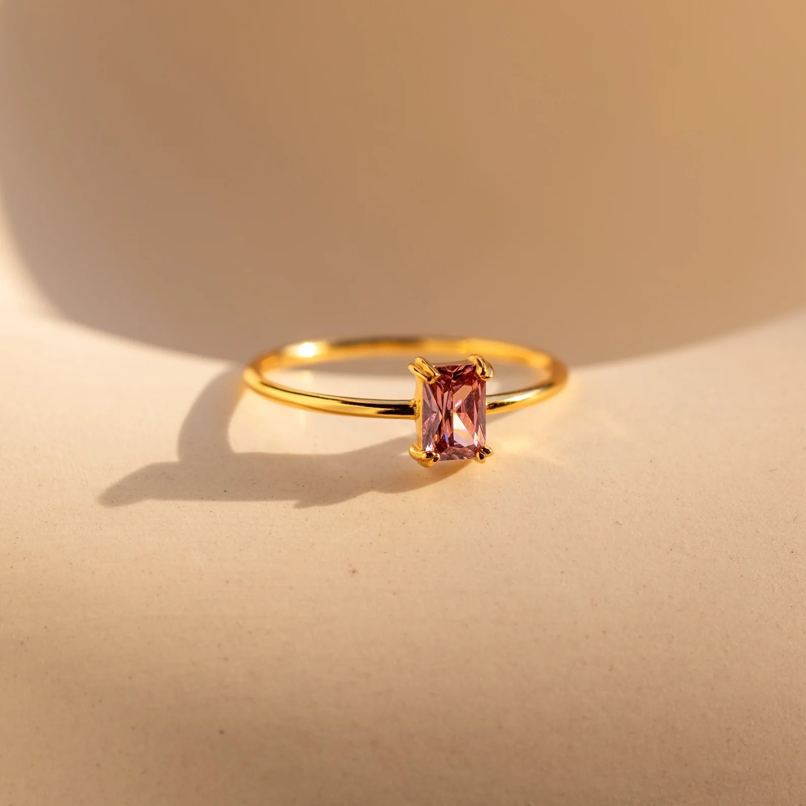 Emerald Cut Solitaire Rings - Image 5