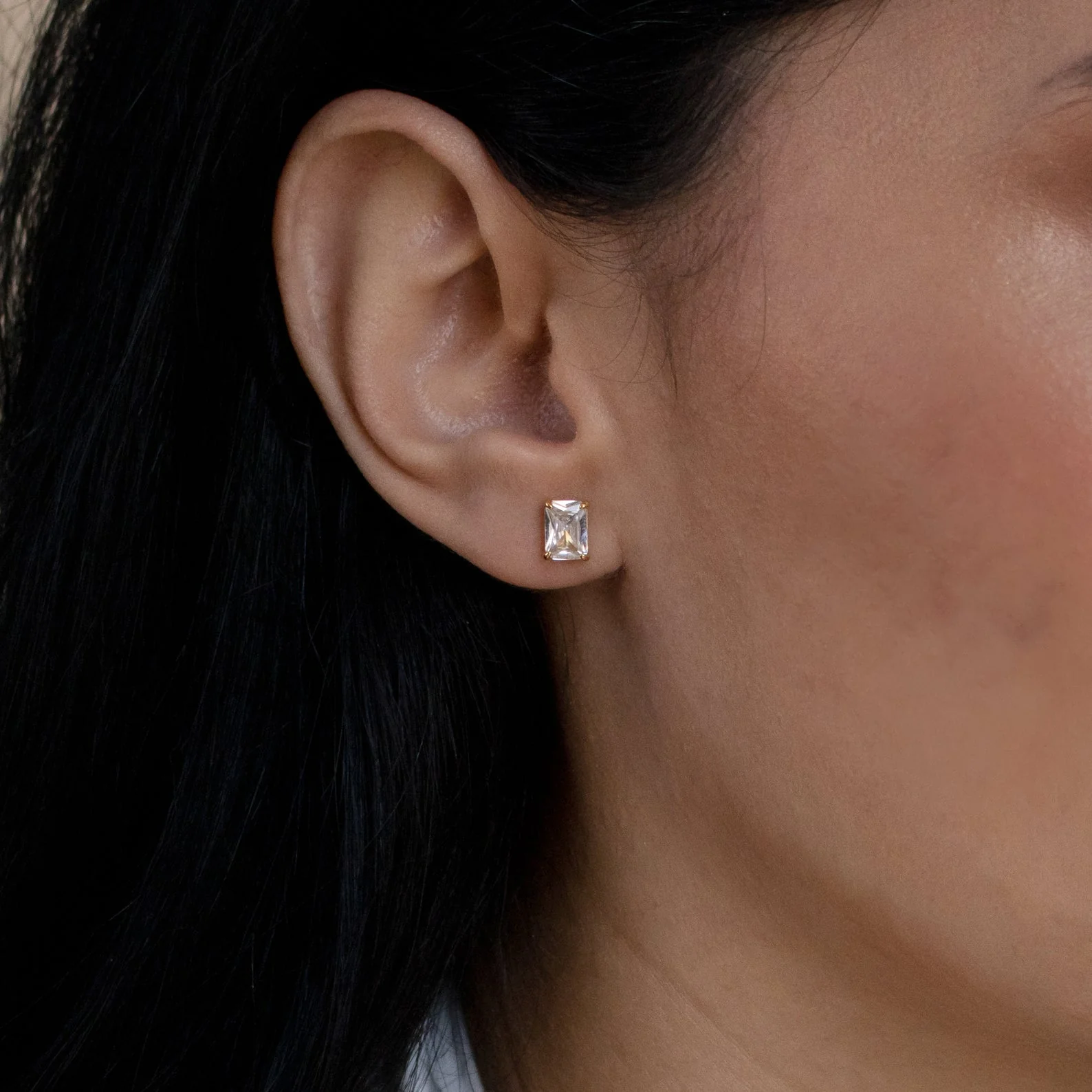 Emerald Diamond Studs - Image 2