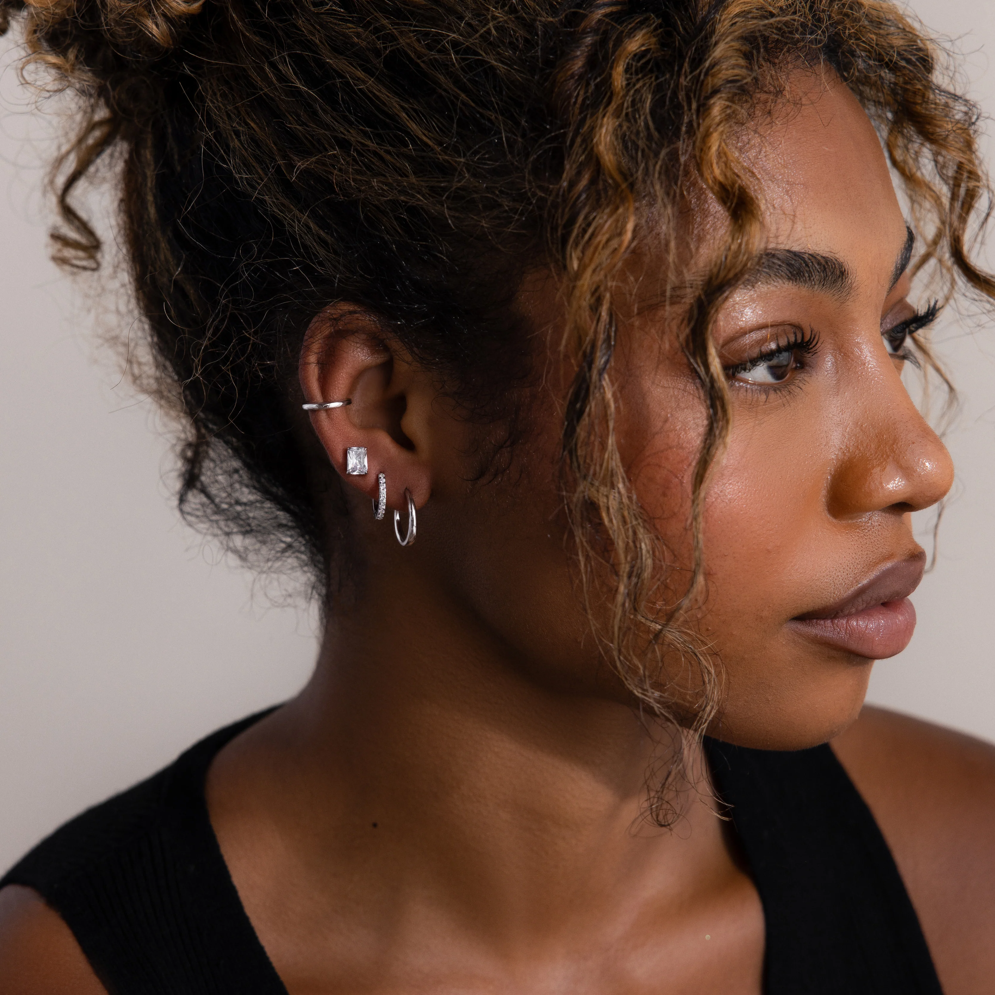 Emerald Diamond Studs - Image 8