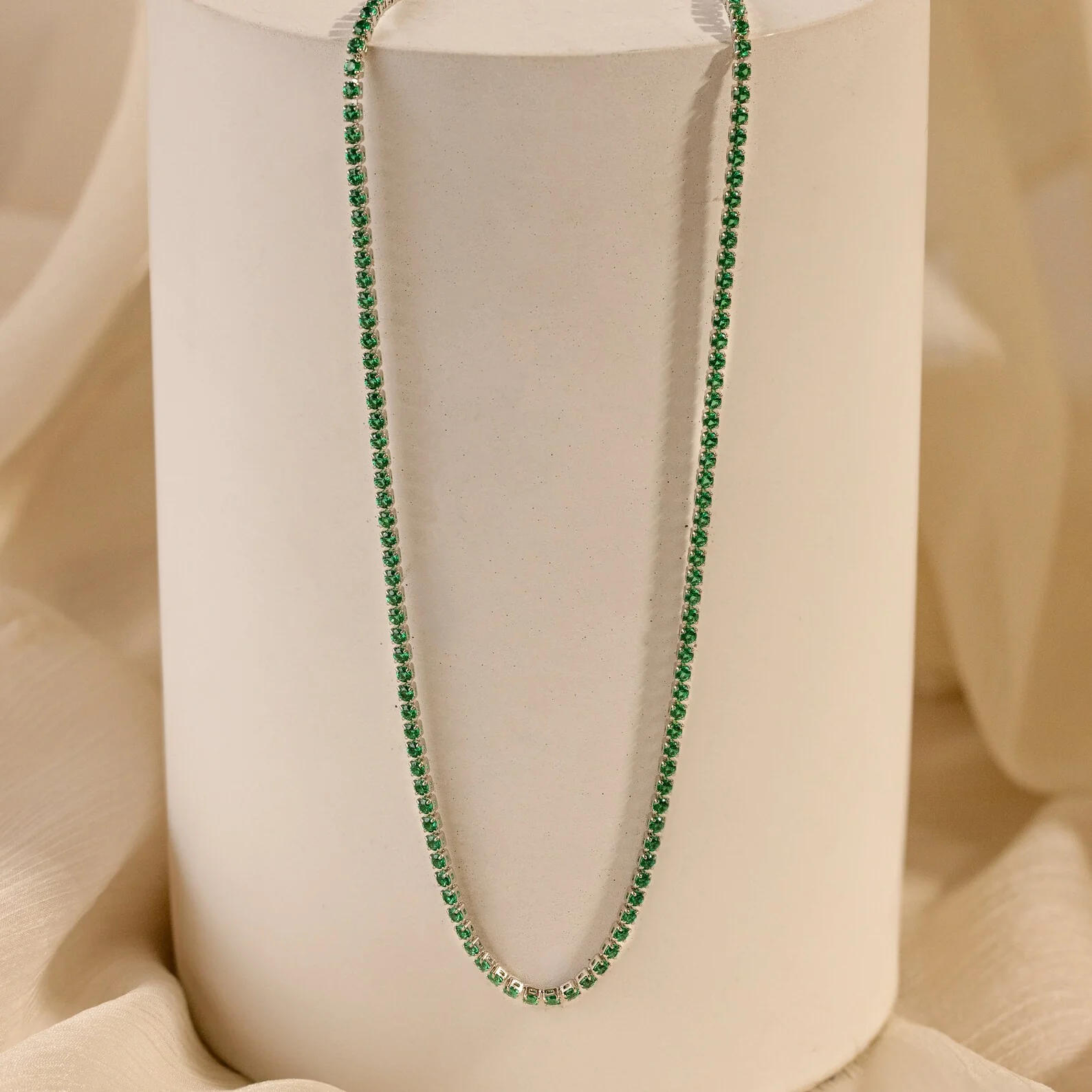 Emerald Tennis Choker Necklace - Image 7