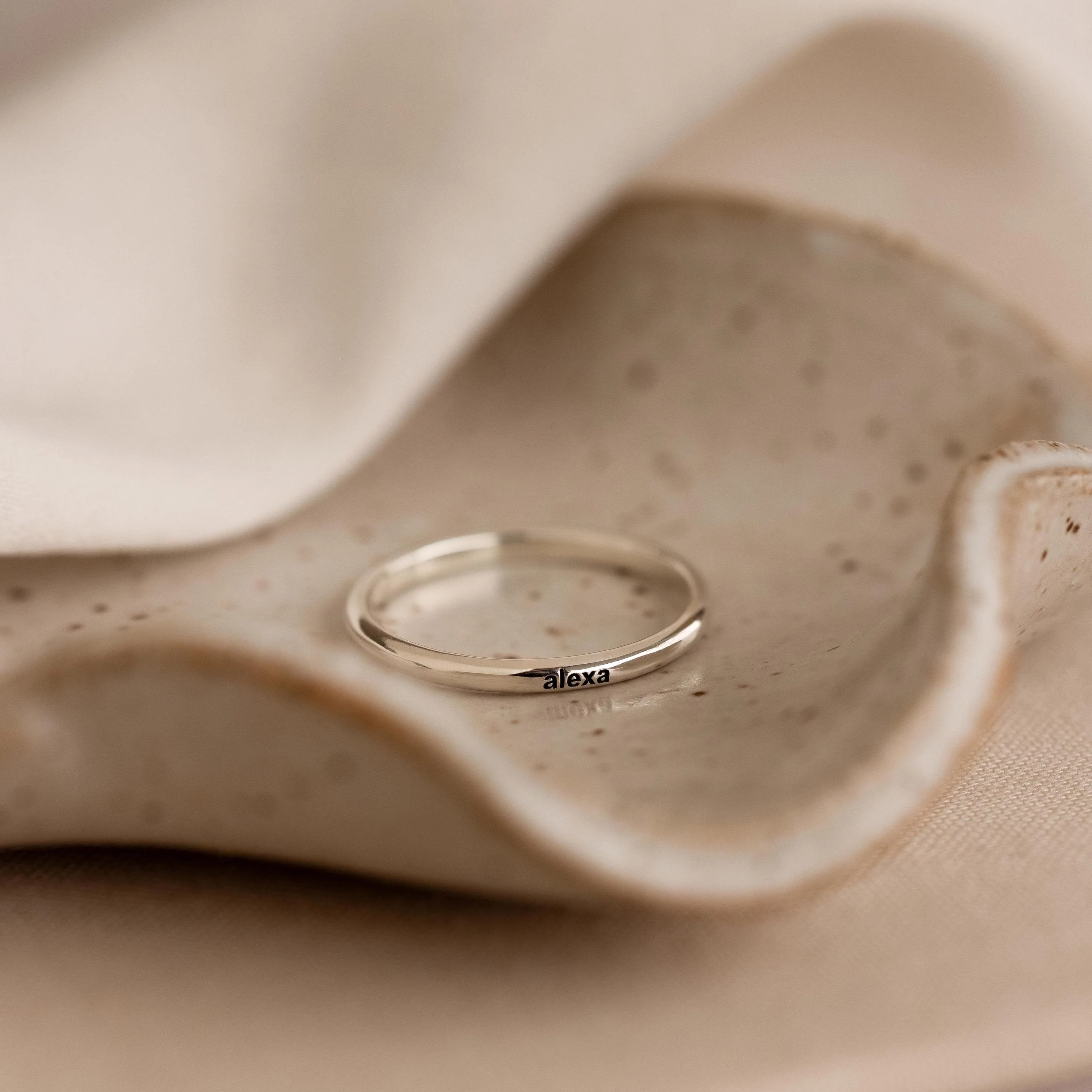 Engraved Tiny Name Ring - Image 3