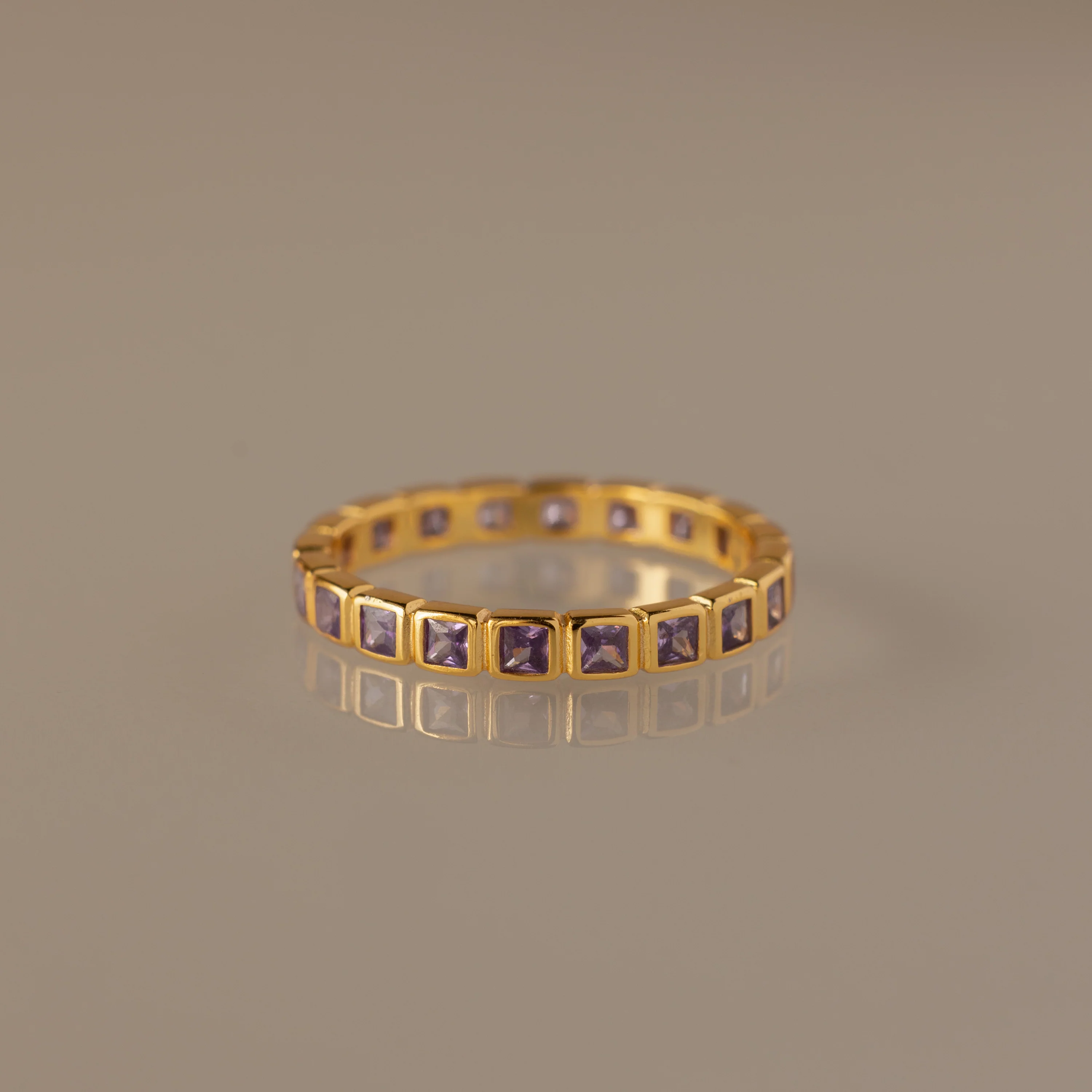Eternity Bezel Amethyst Ring