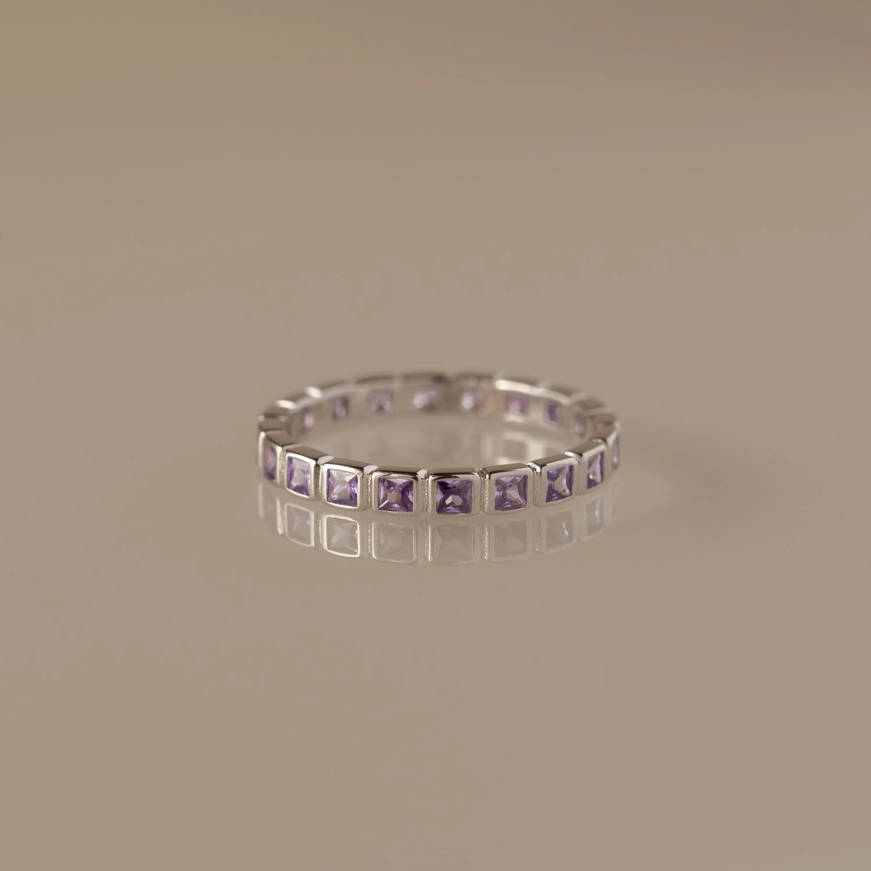 Eternity Bezel Amethyst Ring - Image 3