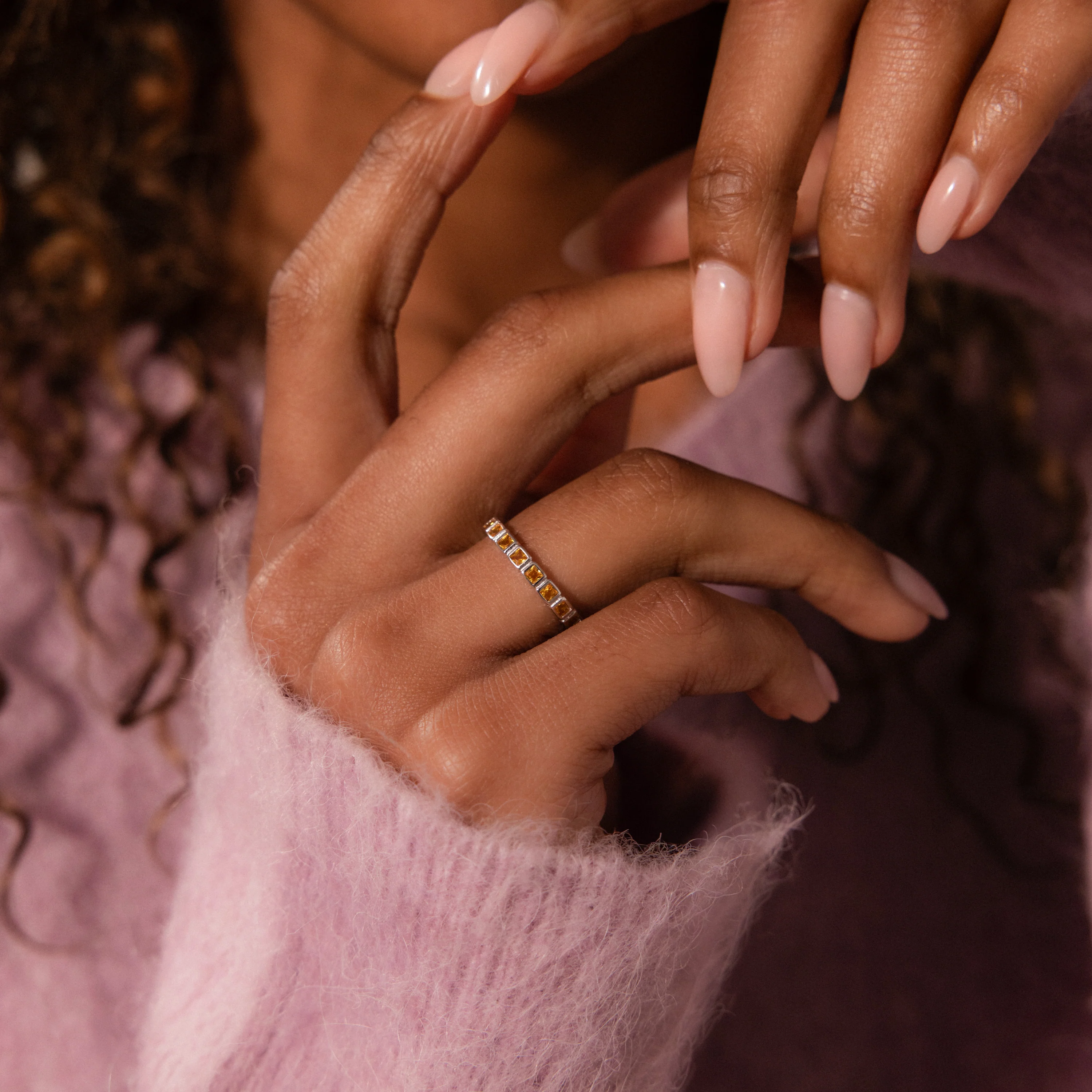 Eternity Bezel Amethyst Ring - Image 4