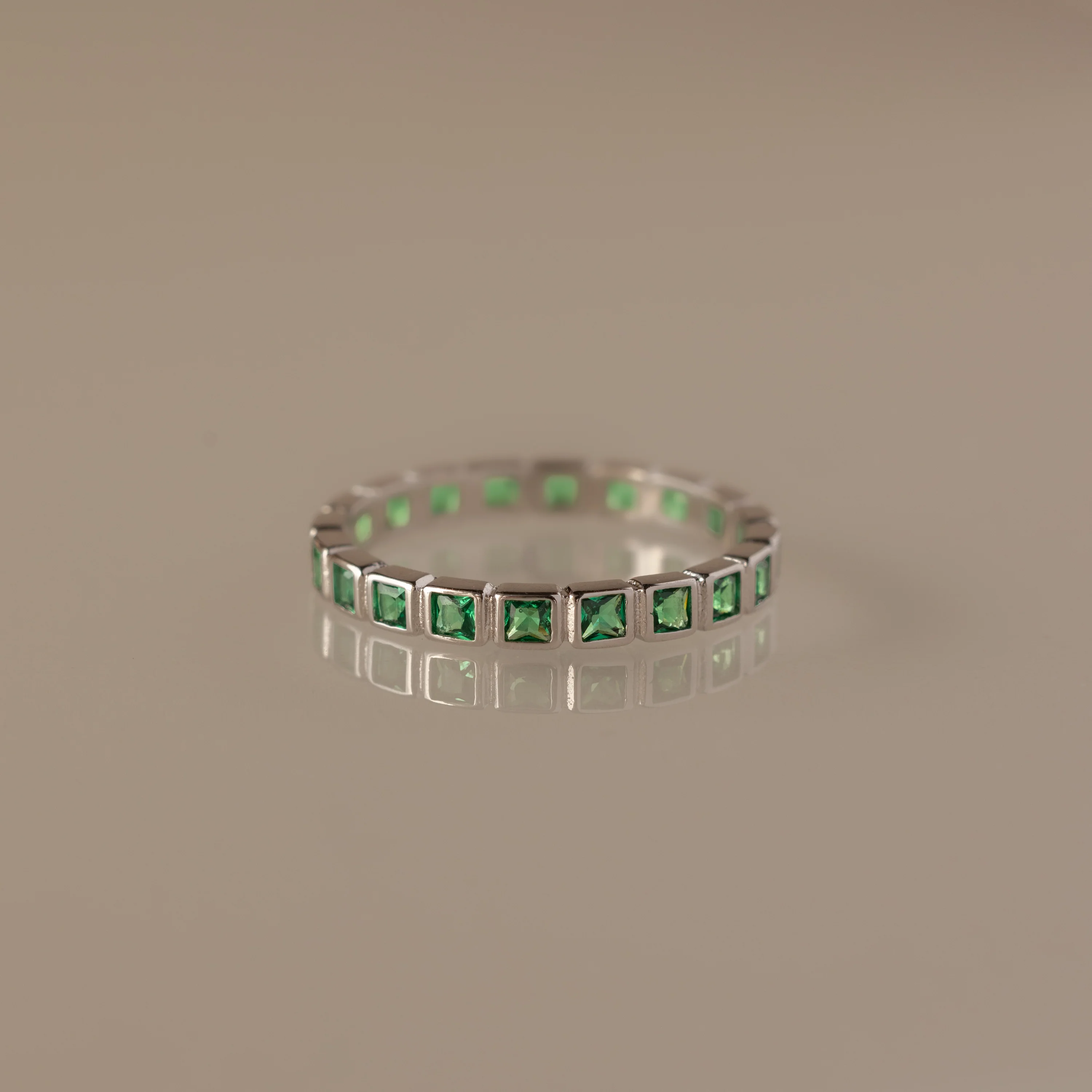 Eternity Bezel Emerald Ring - Image 3