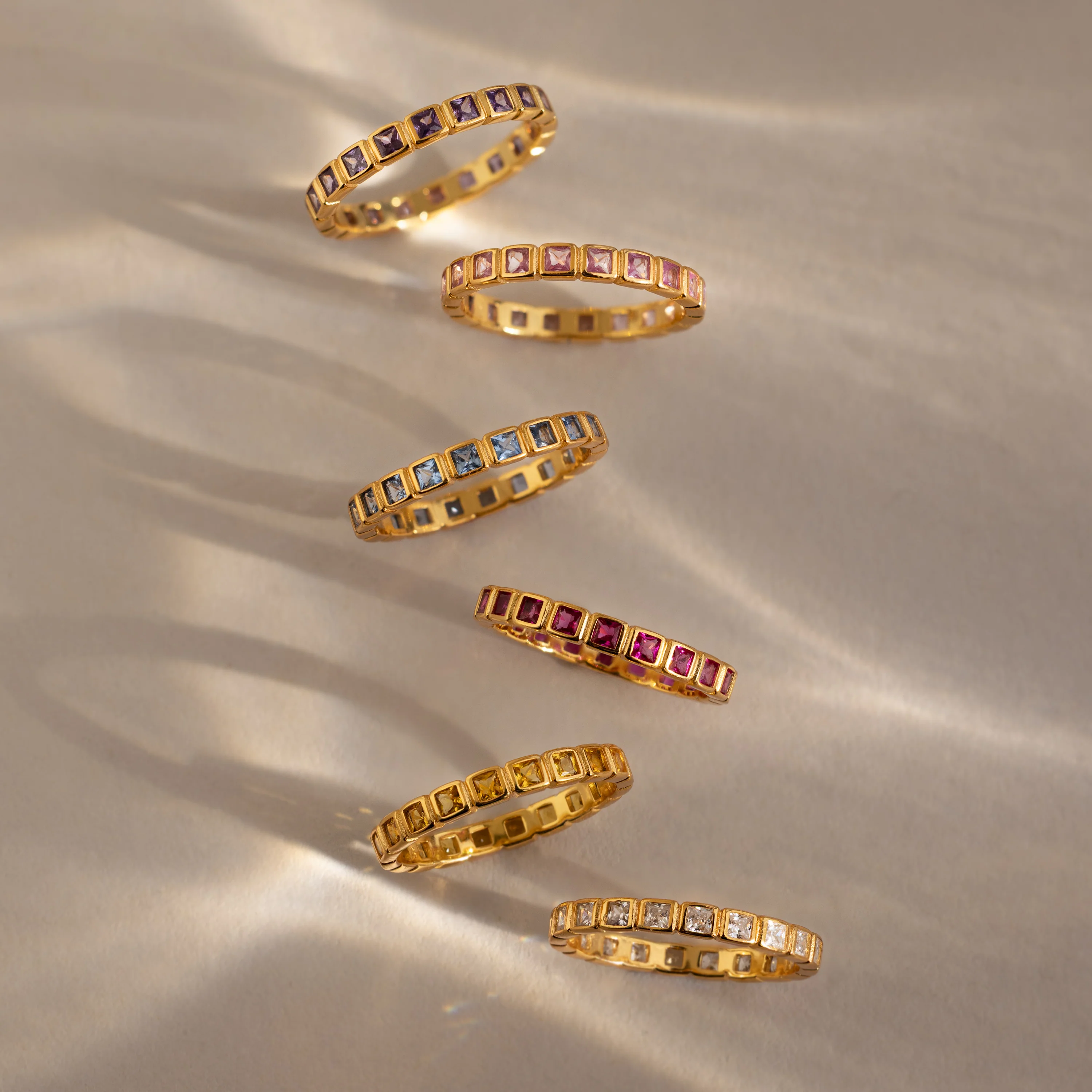 Eternity Bezel Garnet Ring - Image 5