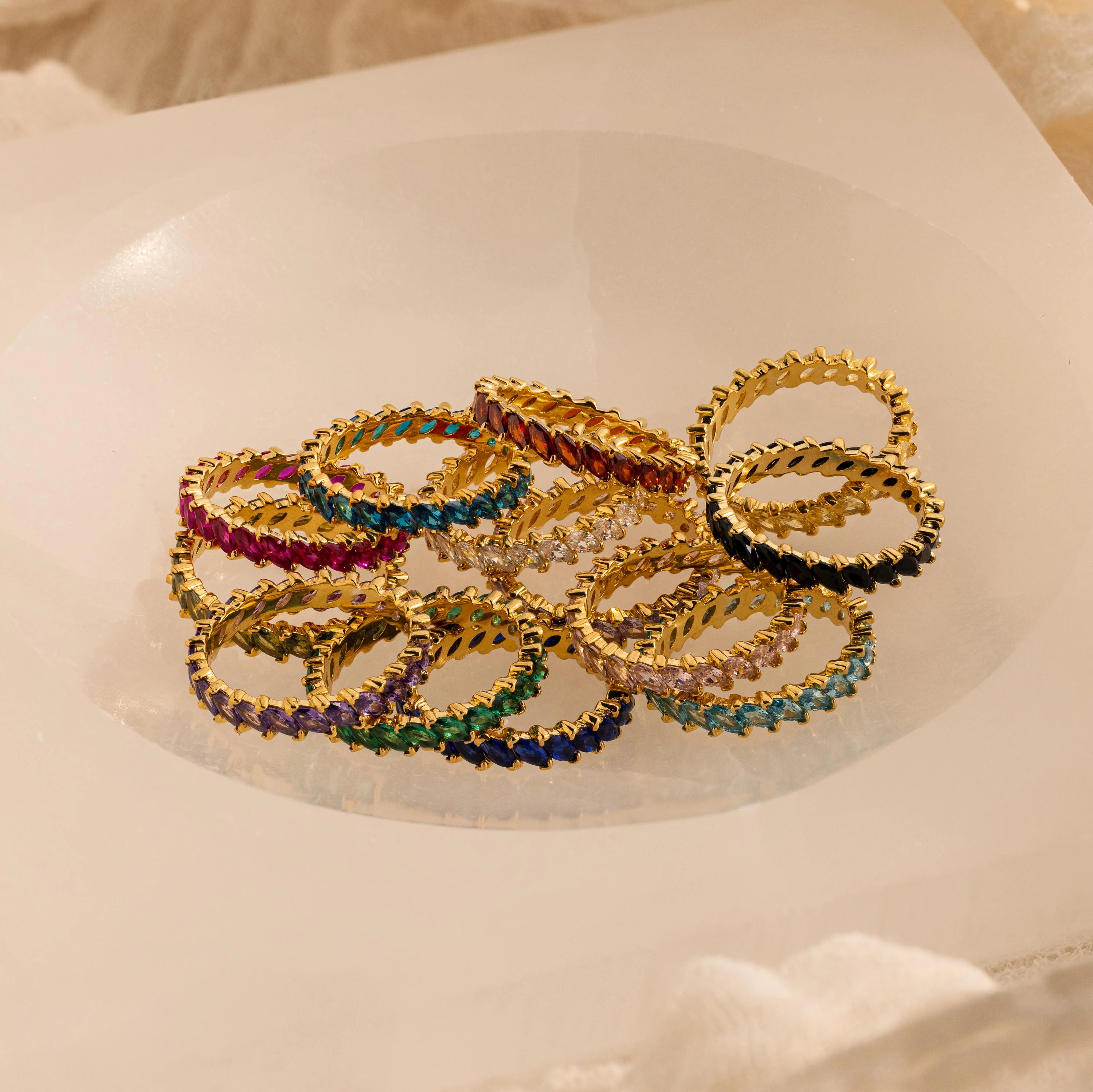 Eternity Marquise Birthstone Ring - Image 3